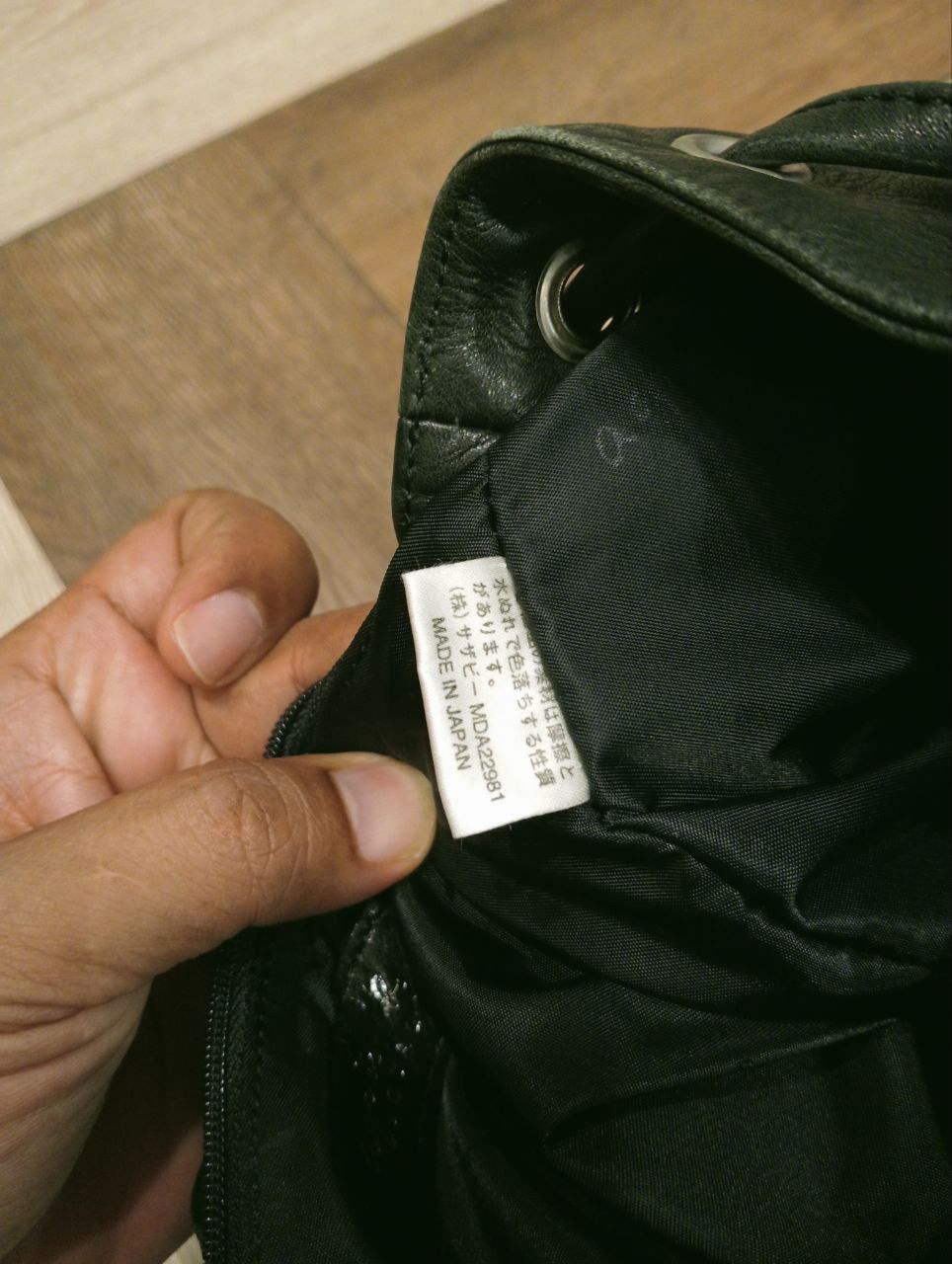 agnes b. AGNES B. LEATHER BACKPACK - BLACK Size ONE SIZE - 14 Thumbnail