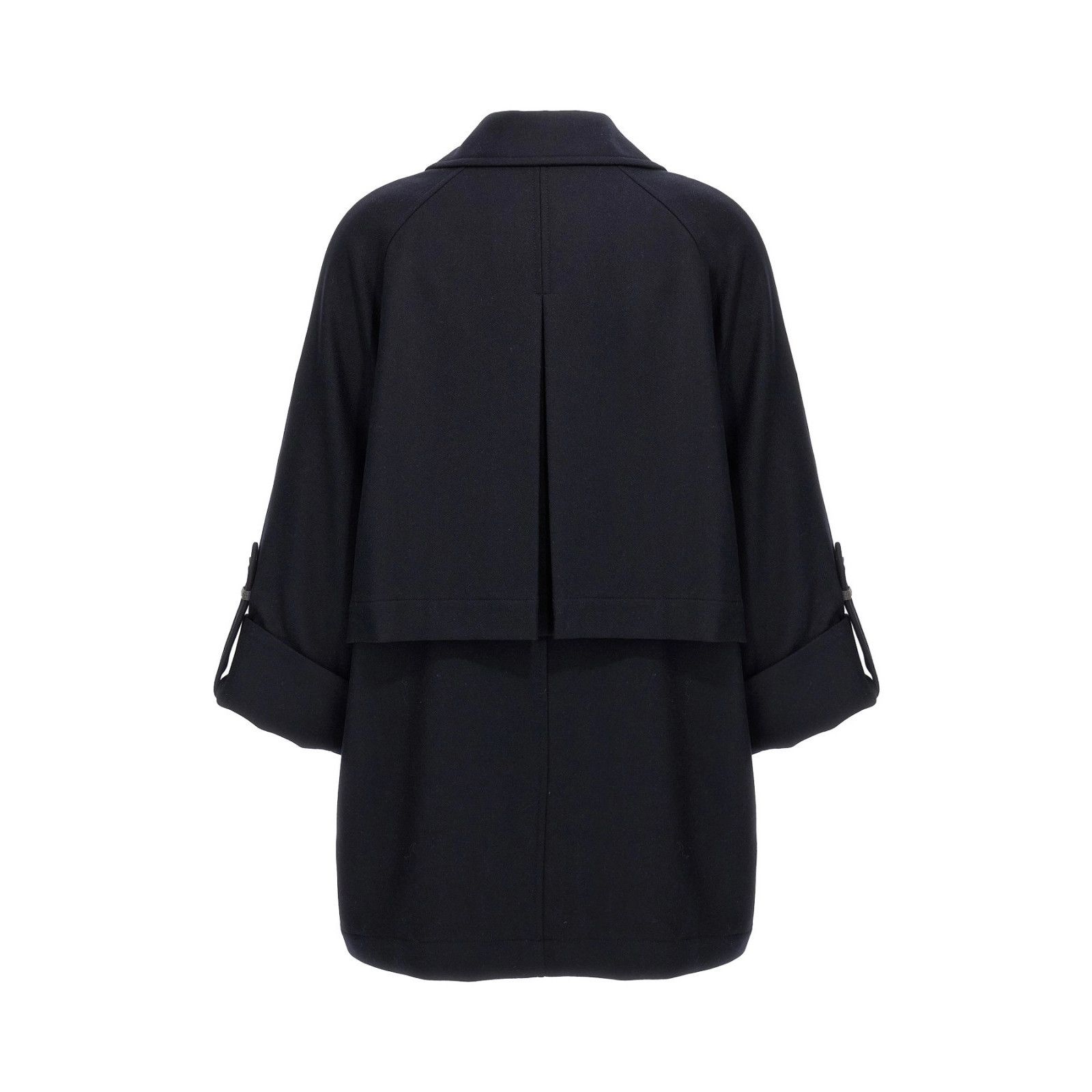 Brunello Cucinelli BRUNELLO CUCINELLI Blue Wool Long Coat New & Authentic (Wome Size S / US 4 / IT 40 - 2 Thumbnail