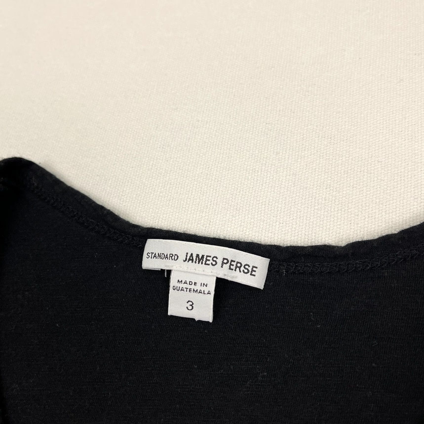 James Perse James Perse Shirt Womens L Black Crew Neck Slub Sheer 100% Cotton Long Sleeve Basic Vintage? No. Size L / US 10 / IT 46 - 2 Thumbnail