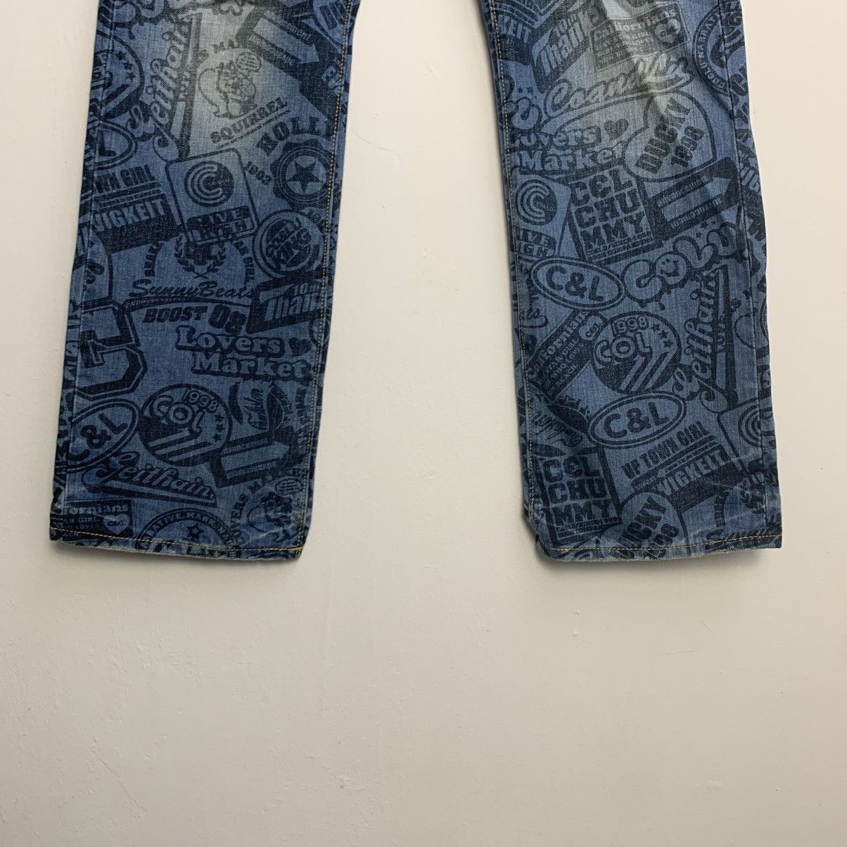 If Six Was Nine Rare Co&Lu Jeans Allover Graphic Print Denim Size US 30 / EU 46 - 5 Thumbnail