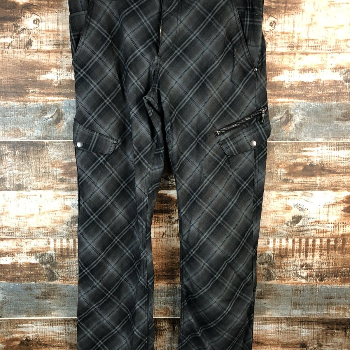 Japanese Brand Japan utility checkered punk Cargo Multipocket Pants #A2543 Size US 34 / EU 50 - 5 Thumbnail