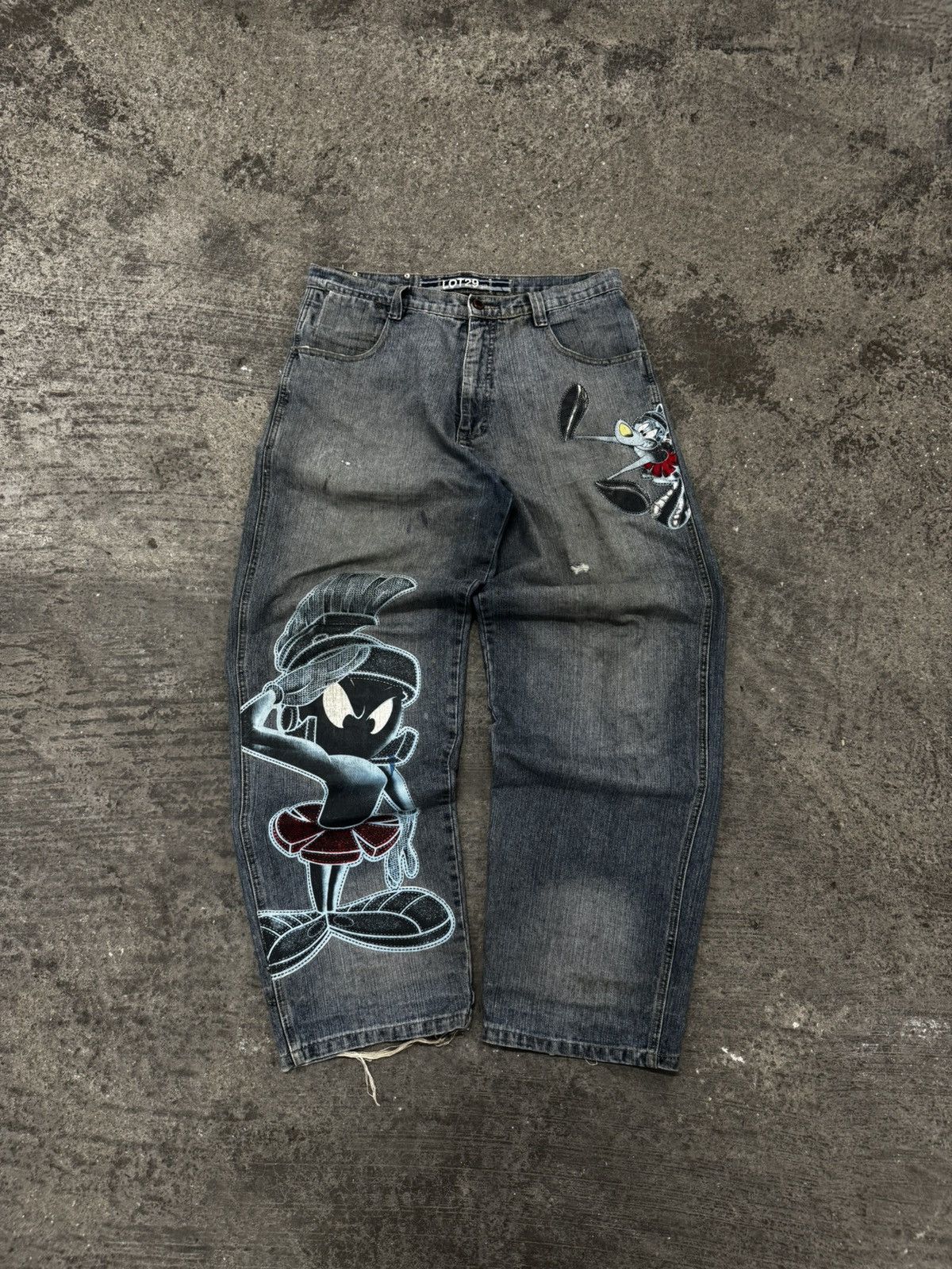 90s LOT29 バックスバニー デニム バギーショーツ B-BOY - メルカリ