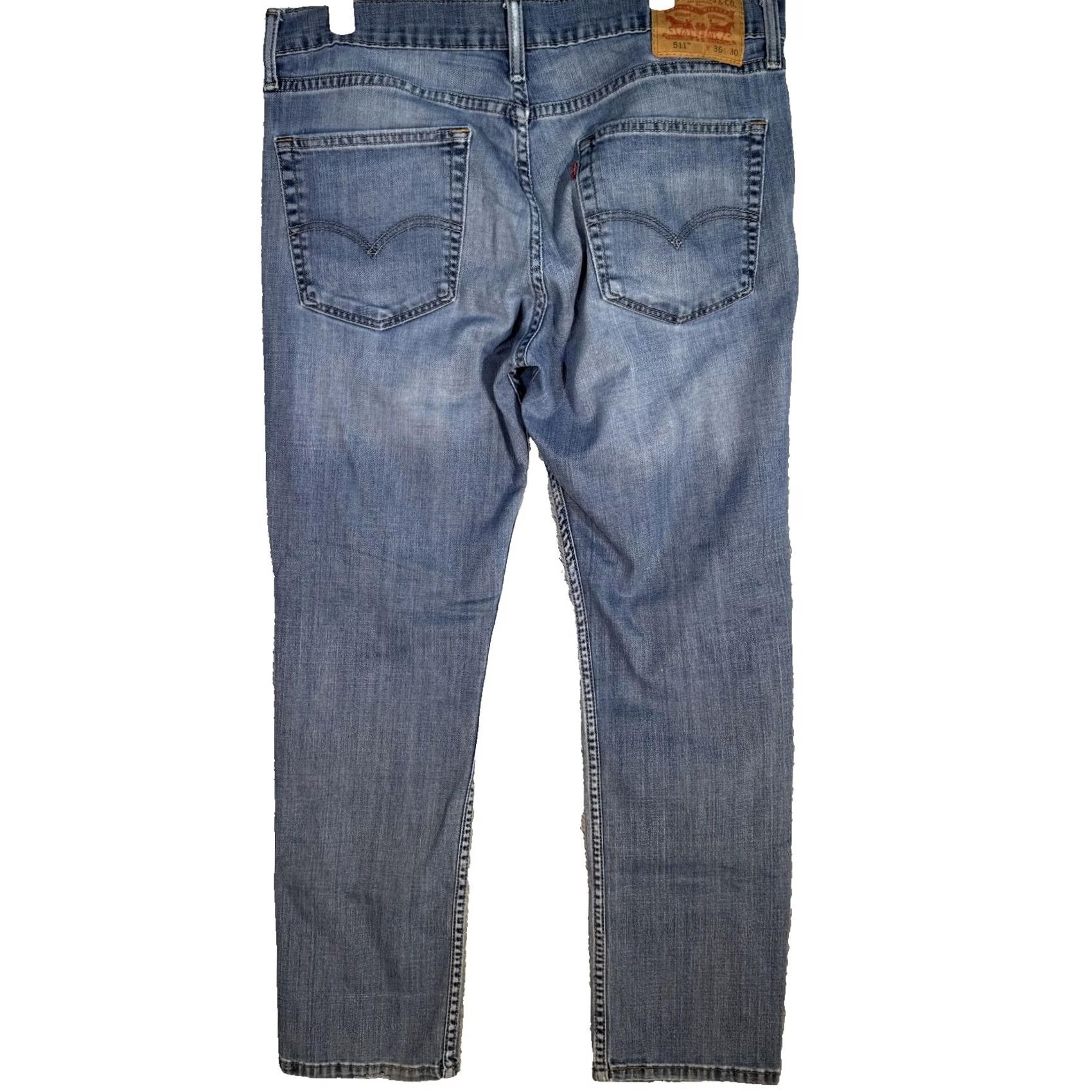 Levi's VINTAGE Levis 511 Jeans Mens 36x30 Slim Fit Stretch Light Wash Denim Tapered Zip Fly Size US 36 / EU 52 - 2 Thumbnail