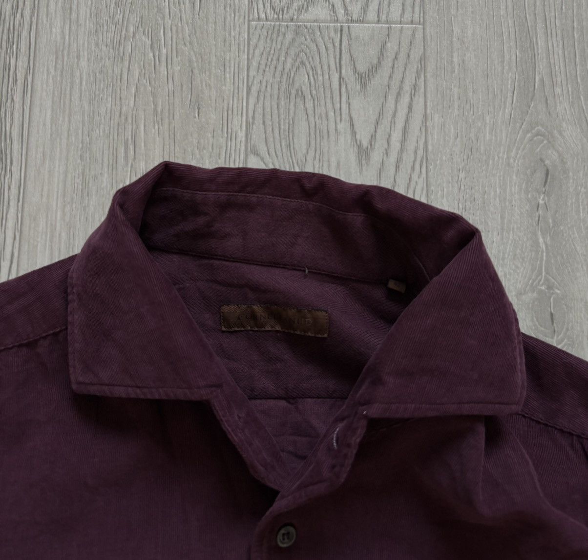 Corneliani × Designer Luxury Corneliani ID Corduroy Shirt Button Up Old Money Size US L / EU 52-54 / 3 - 2 Thumbnail