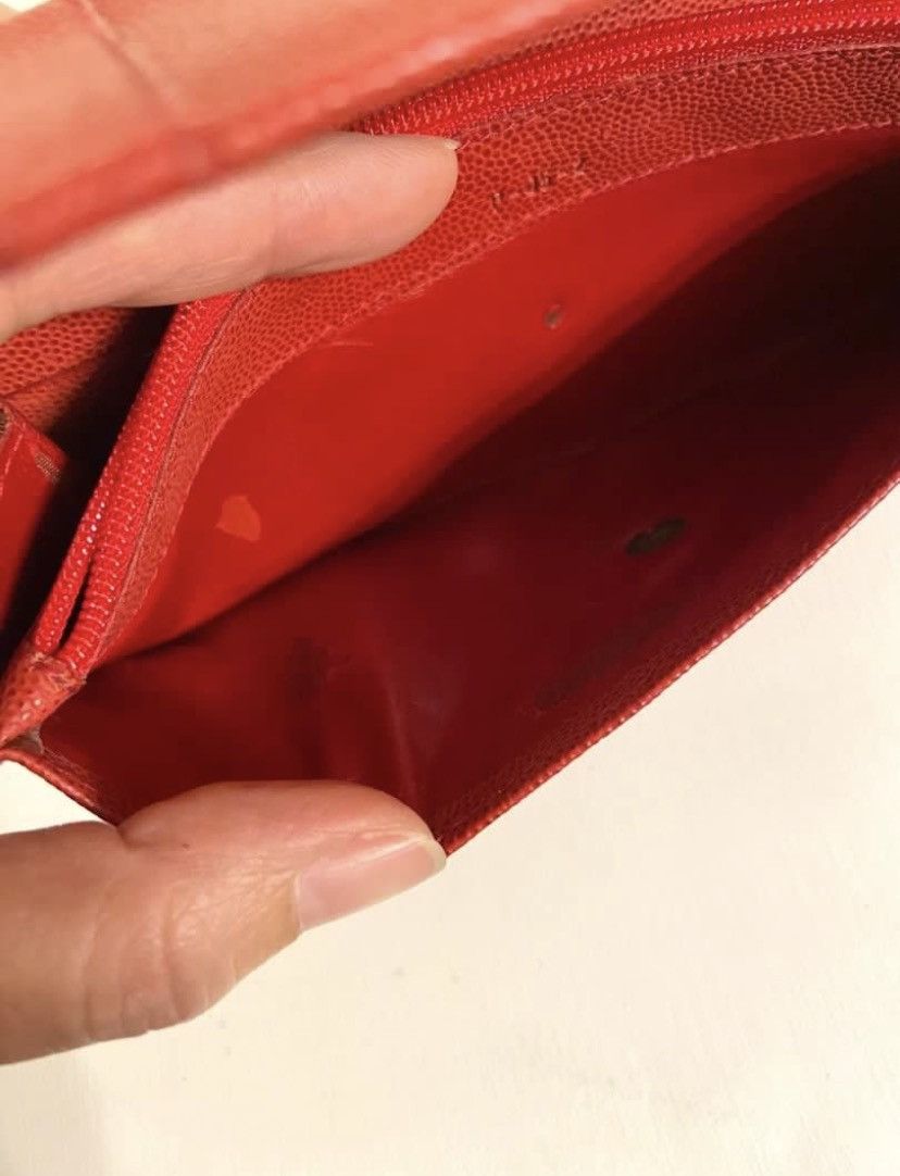 Celine Authentic Vintage CELINE Triomphe Wallet-Grained Calfskin Size ONE SIZE - 8 Thumbnail