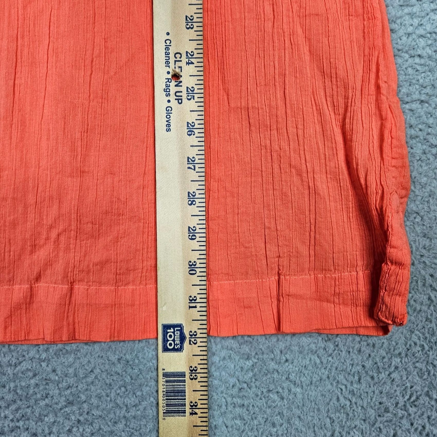 Athleta Athleta Blouse Women's Coral Orange Embroidered V-Neck 3/4 Sleeve XL (Regular) Size XL / US 12-14 / IT 48-50 - 4 Thumbnail