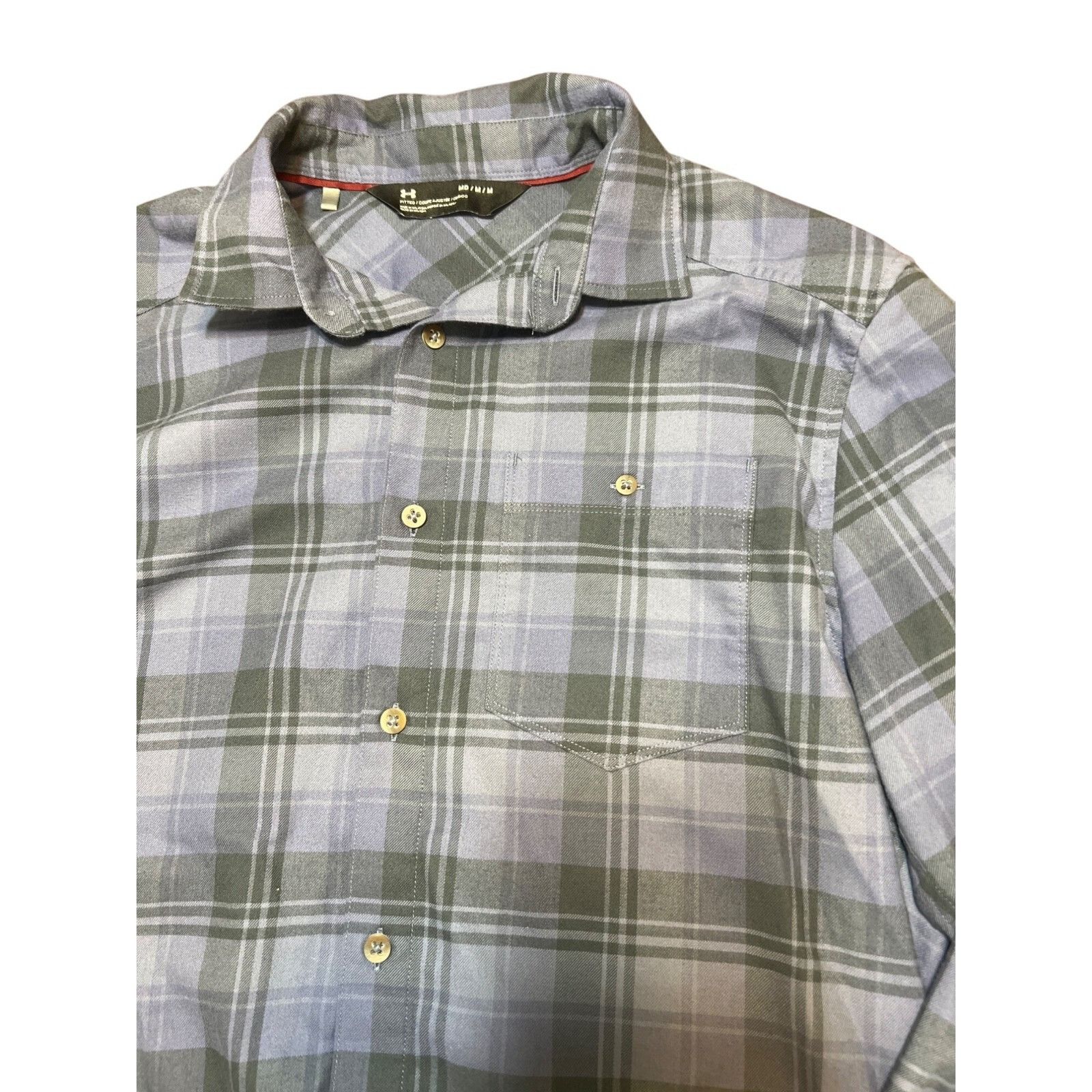 Under Armour Under Armour Mens Fitted Long Sleeve FPlaid Shirt Size Mediu Size US M / EU 48-50 / 2 - 3 Thumbnail