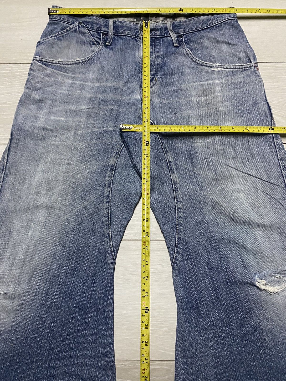 Edwin Edwin E Function Grunge Distressed Twist leg Baggy Jeans Size US 34 / EU 50 - 16 Thumbnail