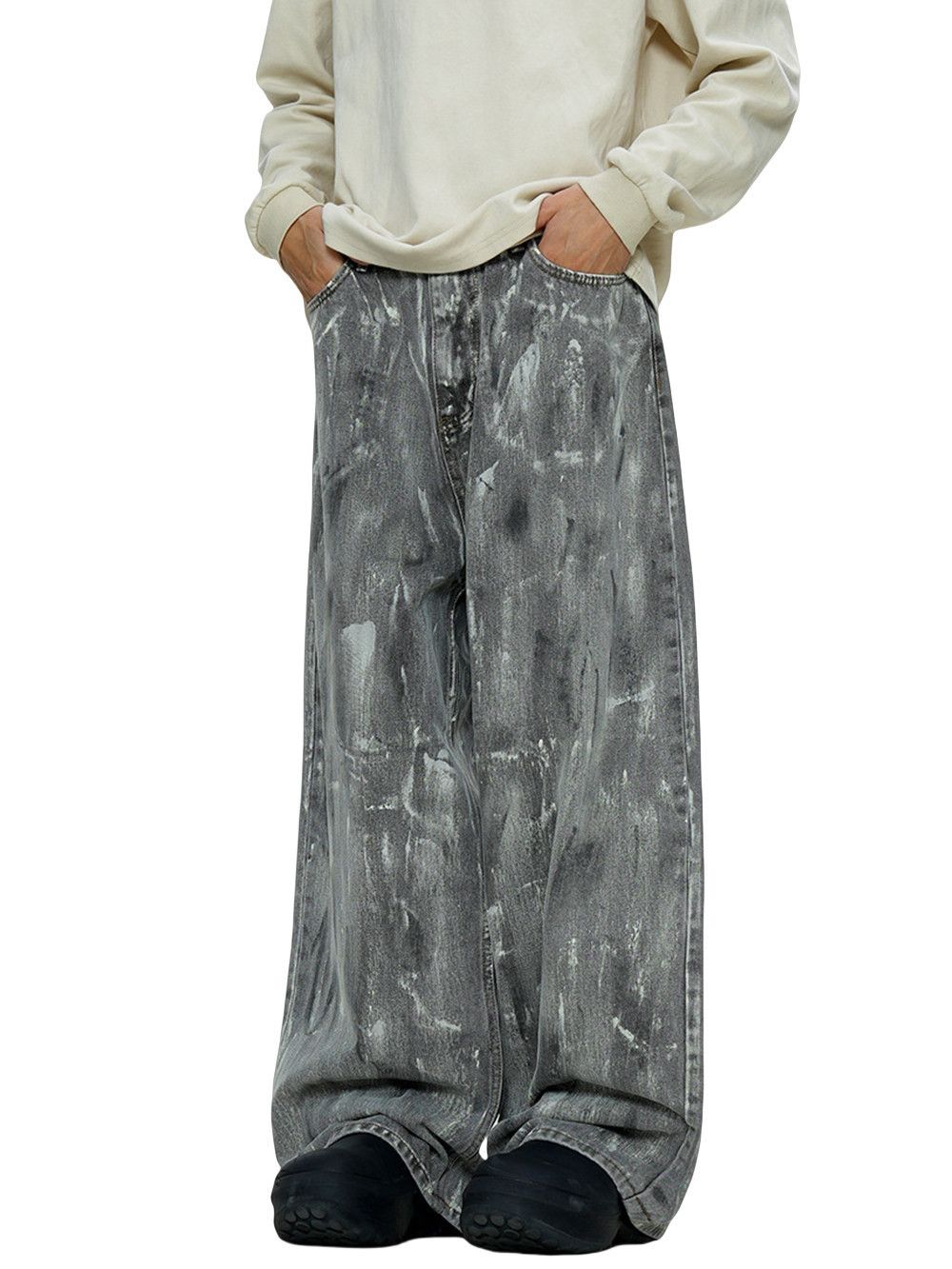 Japanese Brand × Jean Painted Washed Distressed Jeans Size US 29 - 3 Thumbnail