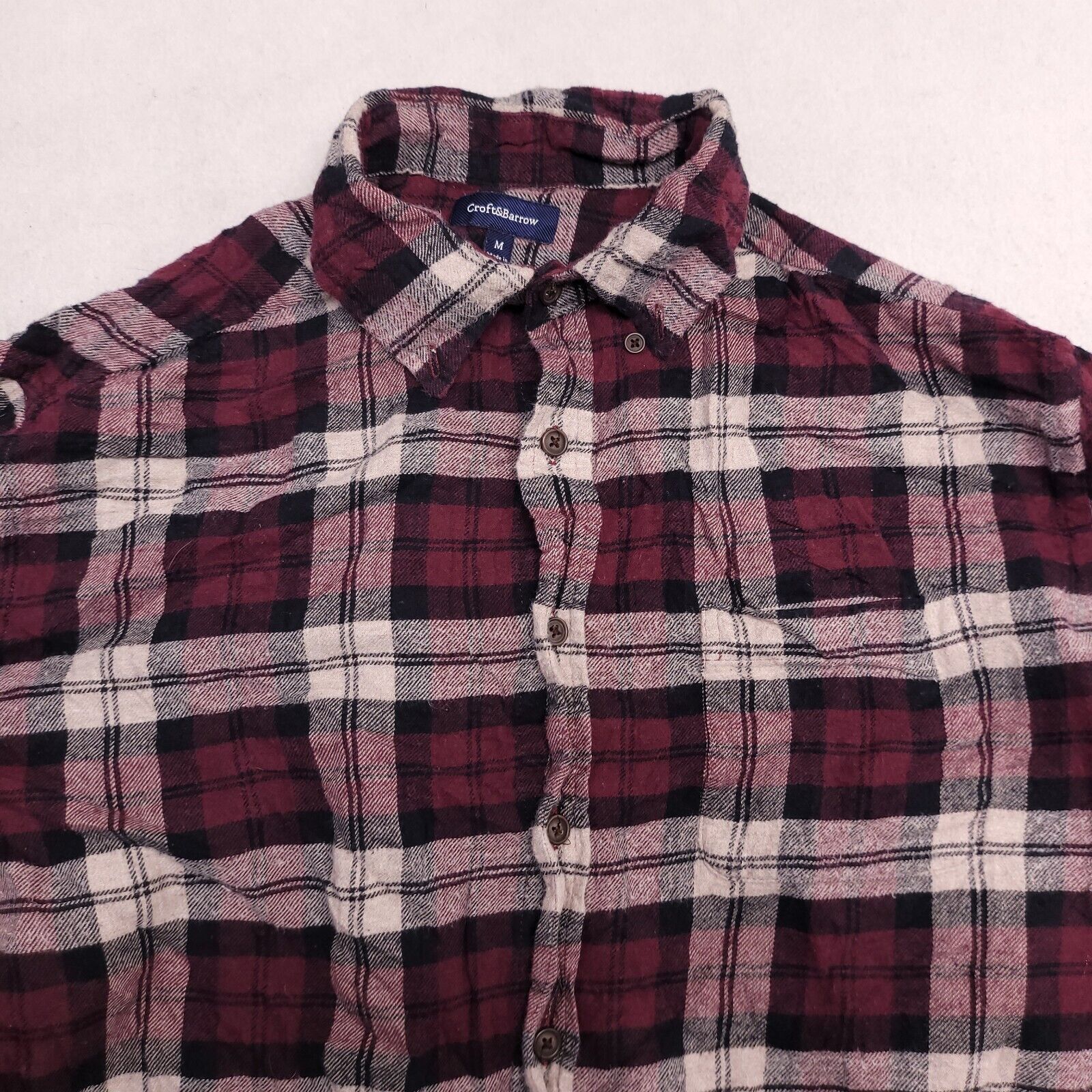 Croft & Barrow Croft & Barrow Tartan Flannel Button Up Shirt Men Size M Red Size US M / EU 48-50 / 2 - 1 Thumbnail