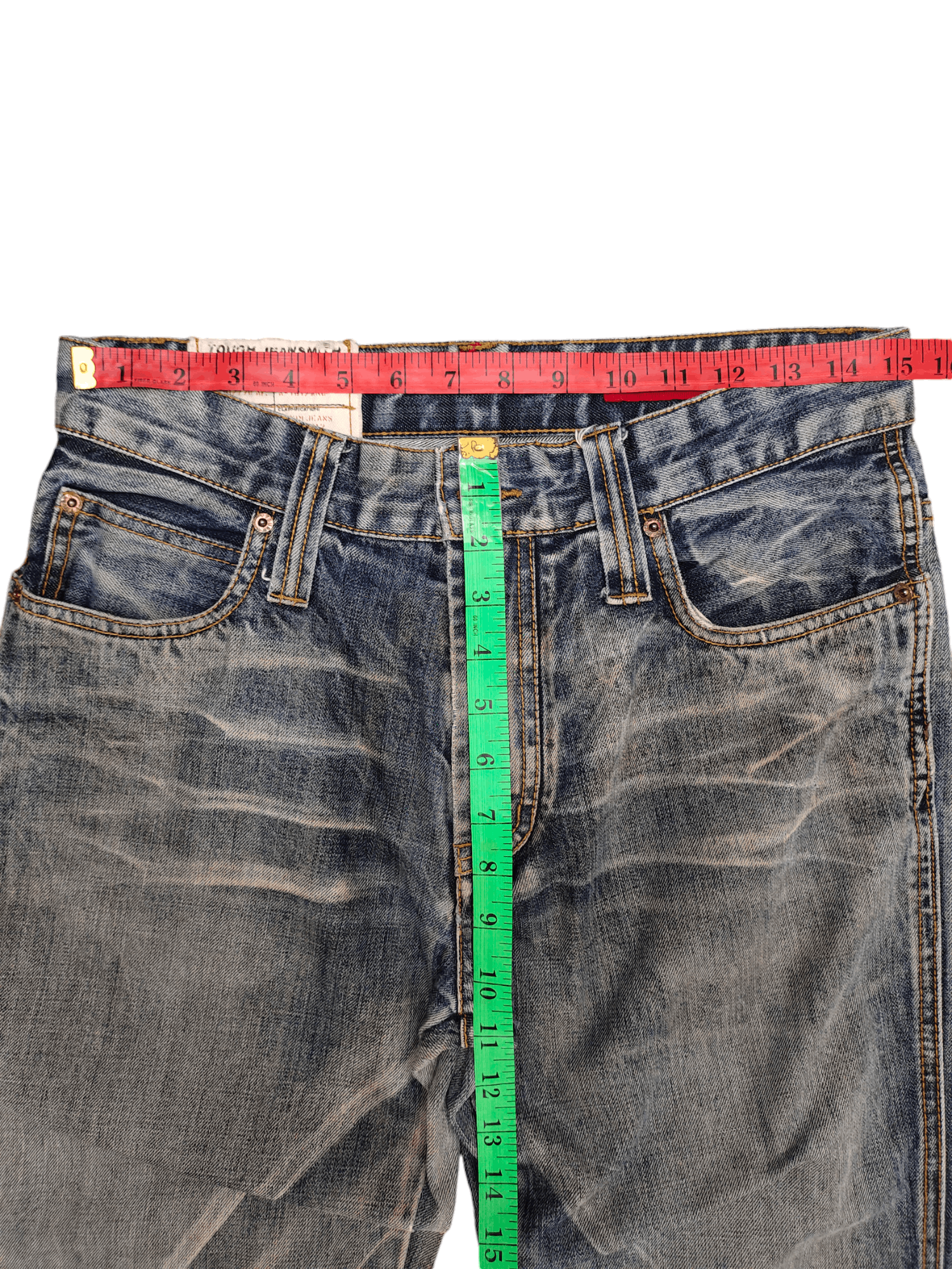 Comme des Garcons × Undercover Vintage Y2k Tough Jeansmith Clawmark Distress Faded Jeans Size US 30 / EU 46 - 8 Thumbnail