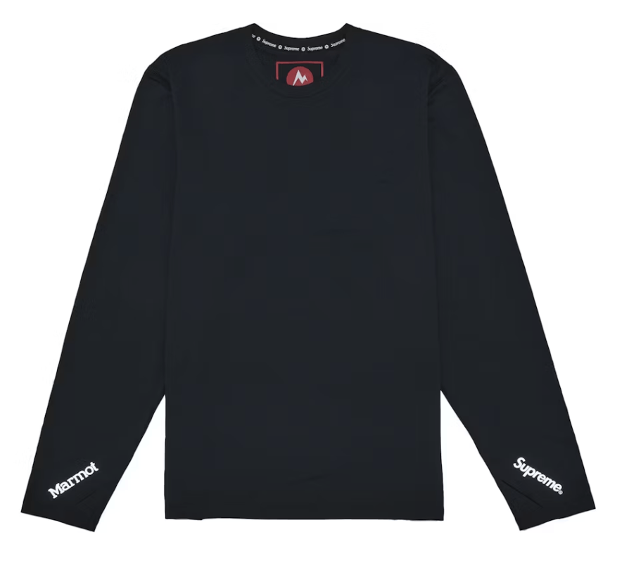 Marmot Base Layer Long Sleeve Tee Shirt Black