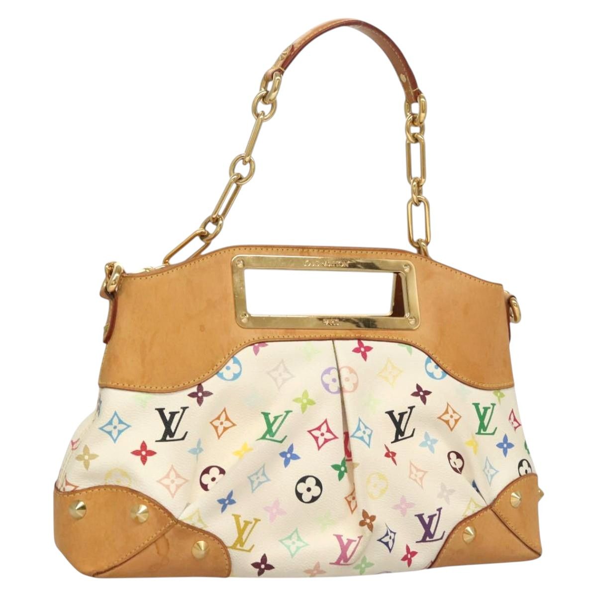 Louis Vuitton Monogram Multicolor Judy Gm Shoulder Bag White M40253 Auth Mx042, Women's