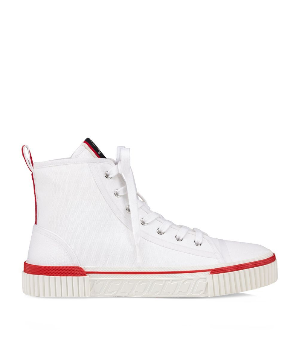 Christian Louboutin o1s1wg110924 Pedro Flat Olona High Sneaker in White Size US 8 / EU 41 - 2 Thumbnail