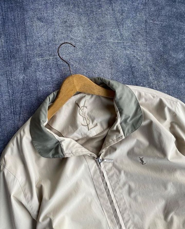 image of Itemvintage YVES Saint Laurent X YSL Jacket in Light Crem, Men's (Size Large)