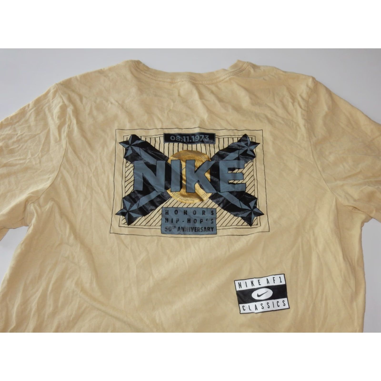 Nike Nike Men's T Shirt XL Beige Graphic Print Short Sleeve Cotton AF1 Air Force 1 Mens Size US XL / EU 56 / 4 - 2 Thumbnail
