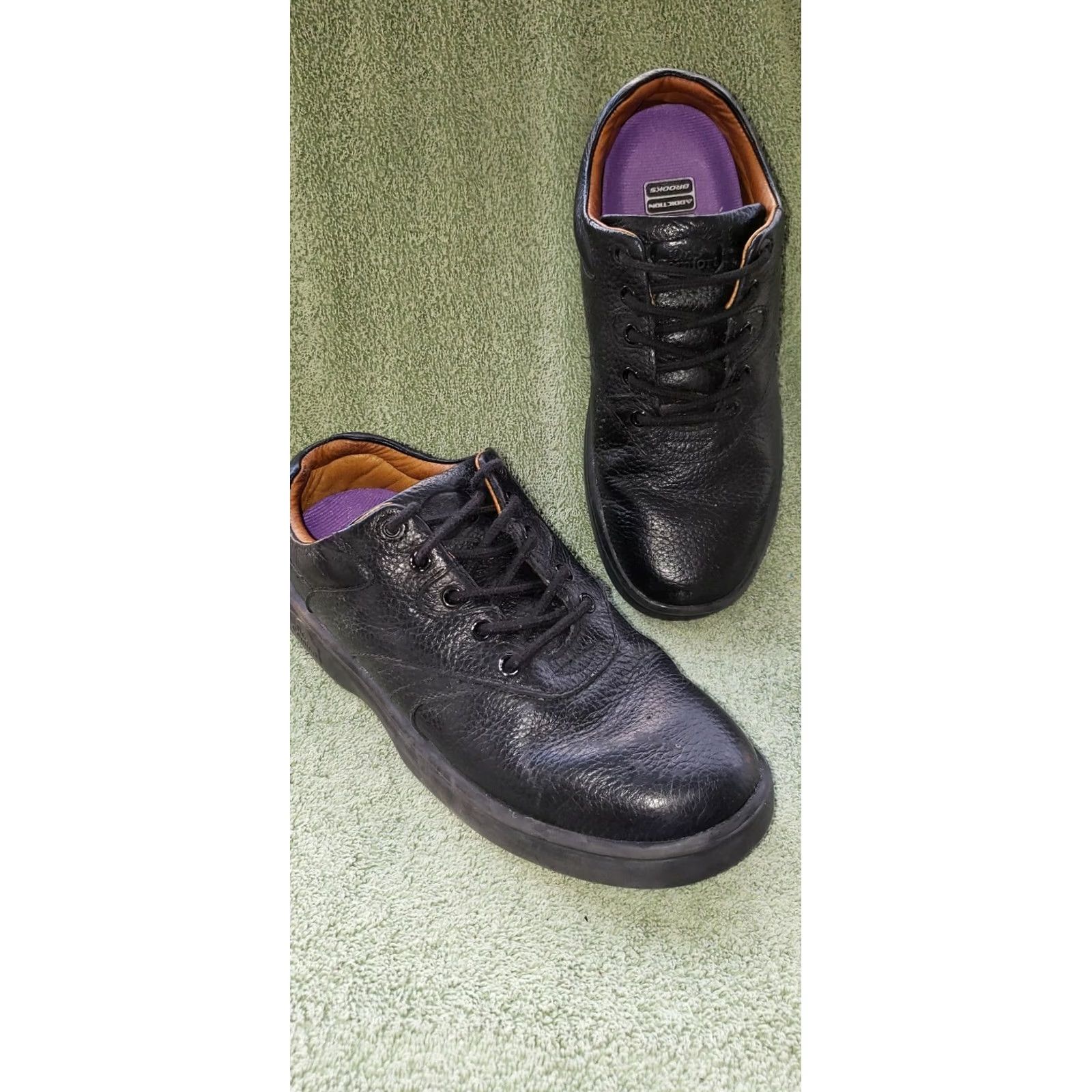 Vintage Dr. Comfort Womens Lace Up Sz 8M Black All Leather Aftermarket Insoles Orthotic Casual Shoes Size ONE SIZE - 2 Thumbnail