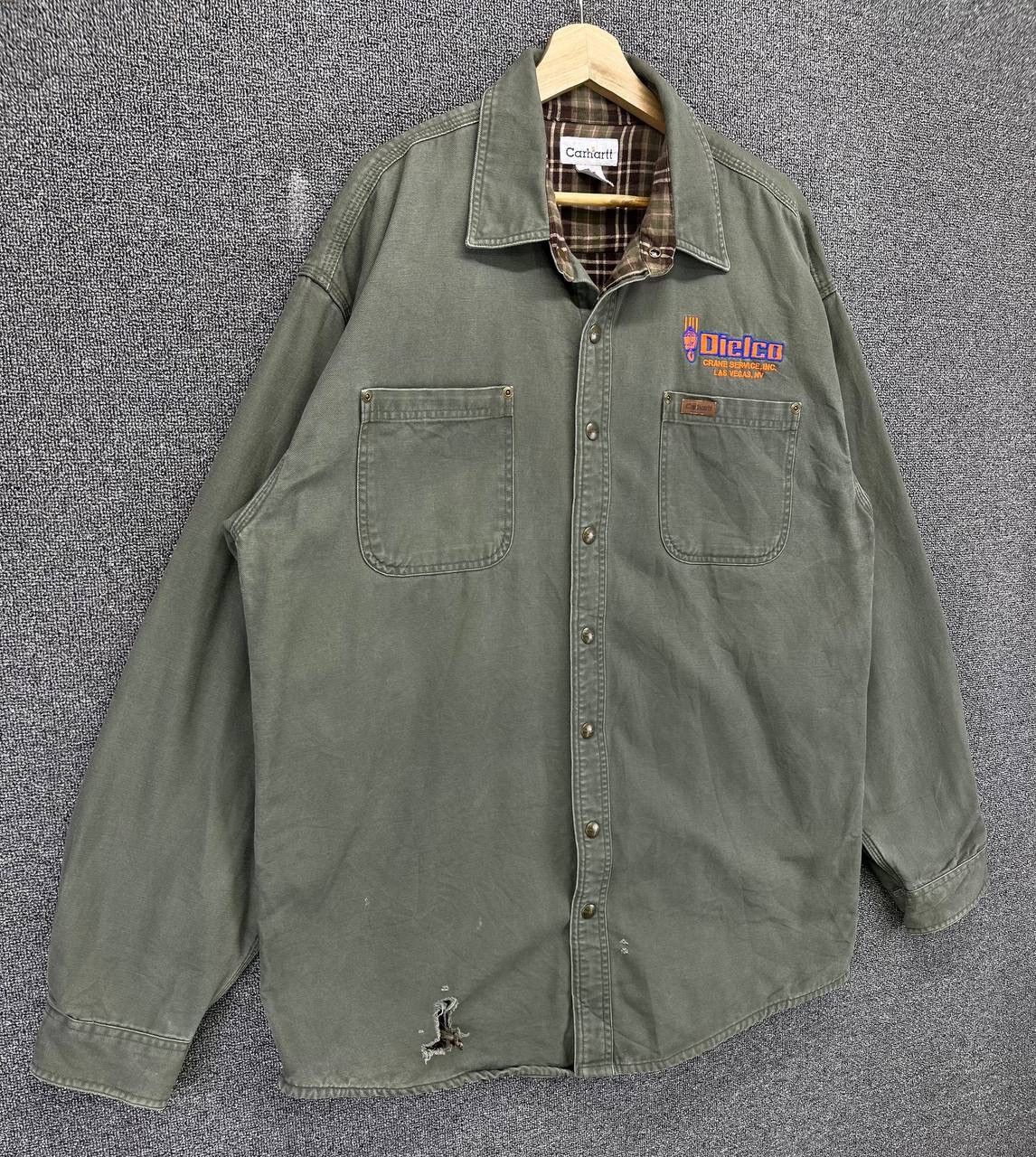Carhartt Vintage Carhartt Button Up Work Wear Jacket Size US L / EU 52-54 / 3 - 2 Thumbnail