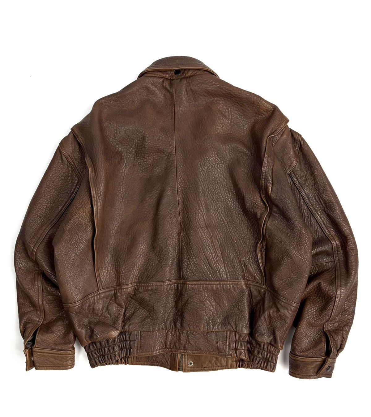 Japanese Brand St Michael Vintage Leather Aviation Bomber Jacket Japanese Size US L / EU 52-54 / 3 - 4 Thumbnail