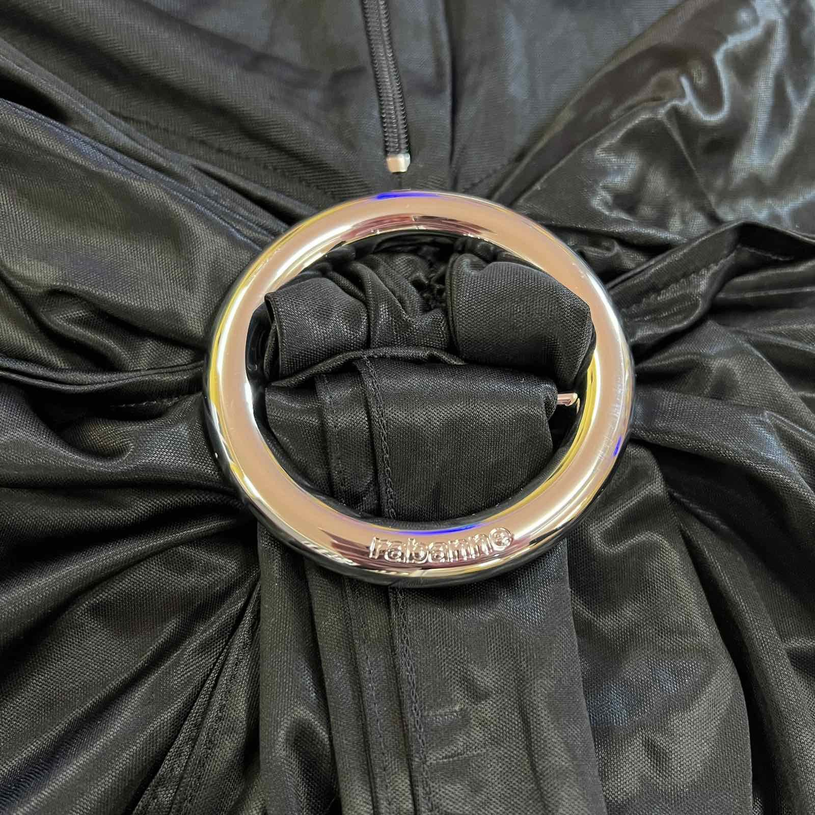 Designer × H&M × Paco Rabanne Rabanne H&M Buckle-Detail Black skirt Size M Size 30" / US 8 / IT 44 - 5 Thumbnail