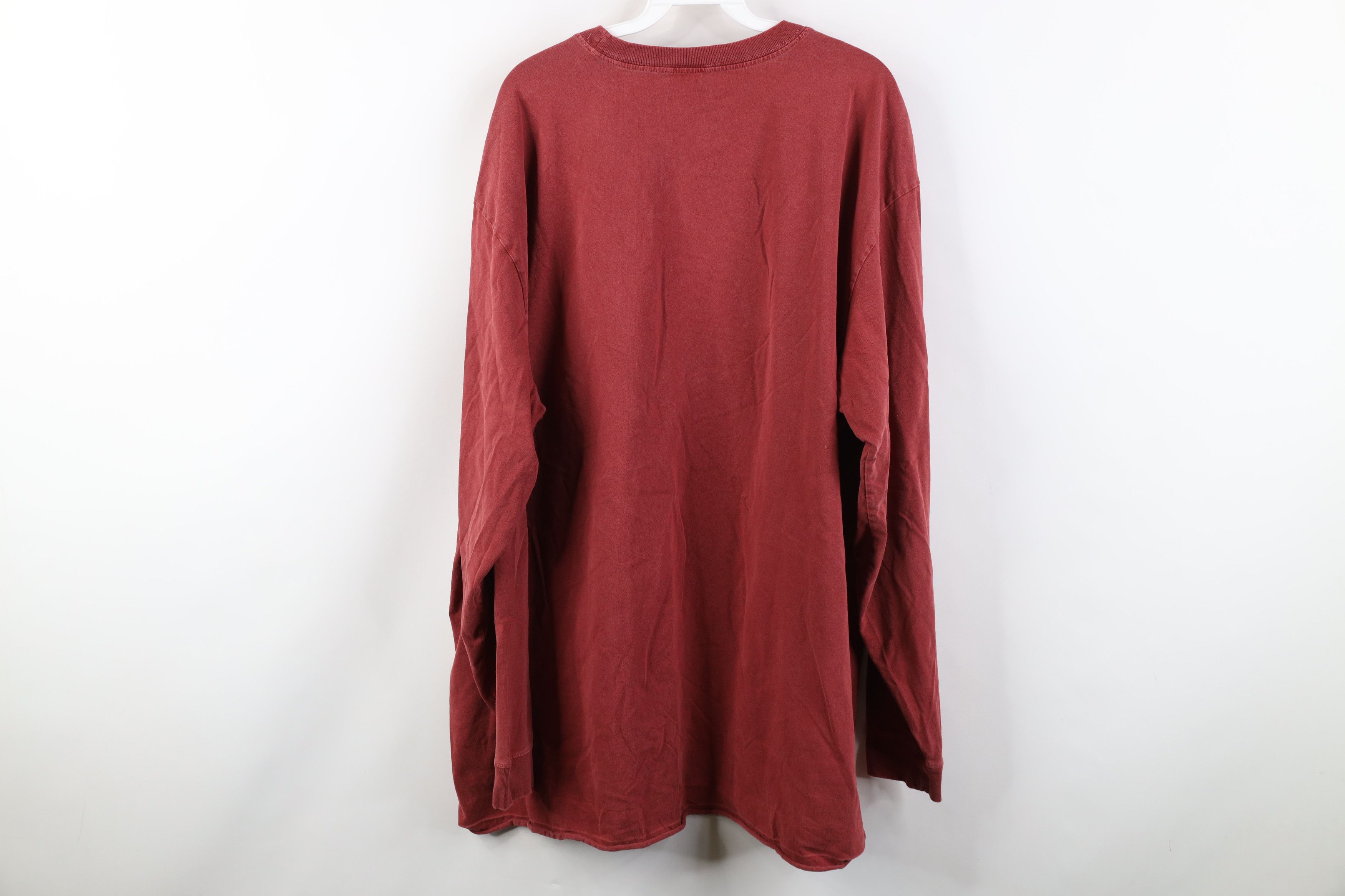 Woolrich Woolen Mills Vintage 90s Woolrich Heavy Stonewash Long Sleeve T-Shirt Red Size US XL / EU 56 / 4 - 12 Thumbnail