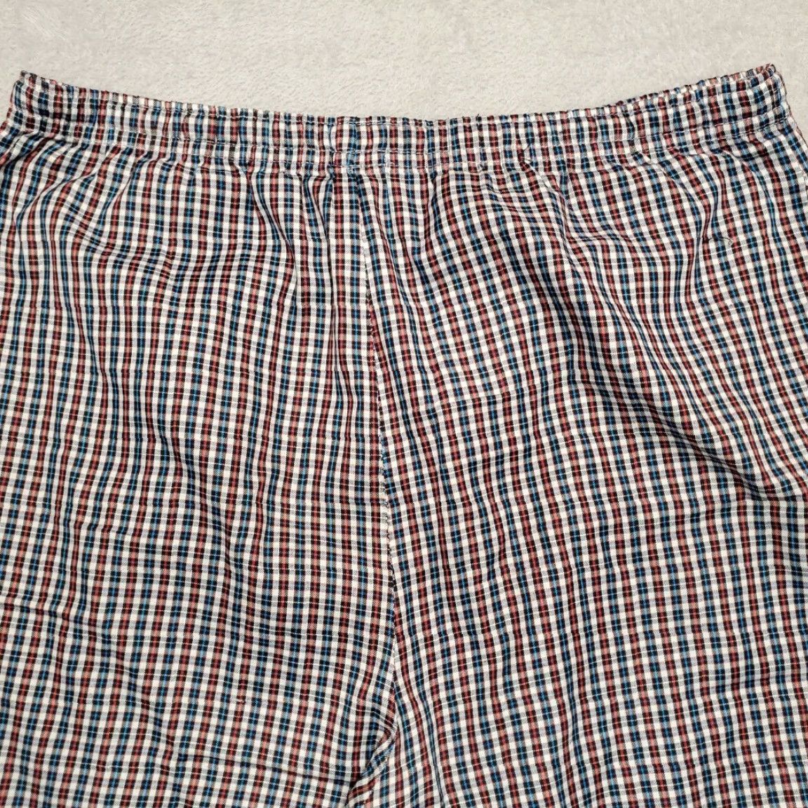 Vintage Fox Fire VTG Pant Women Medium Blue Red White Plaid Wide Leg Cropped Draw String Size 32" / US 10 / IT 46 - 5 Thumbnail