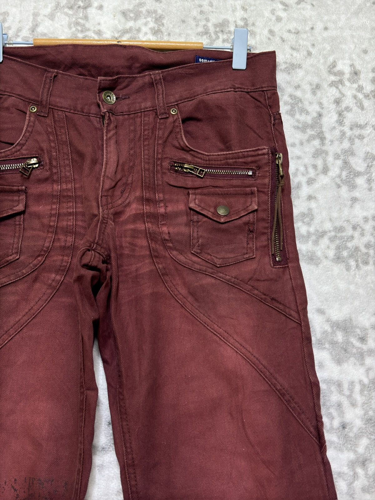 If Six Was Nine Y2K Semantic Design Japanese Punk Flare Jeans Gimmick Denim Size US 30 / EU 46 - 5 Thumbnail