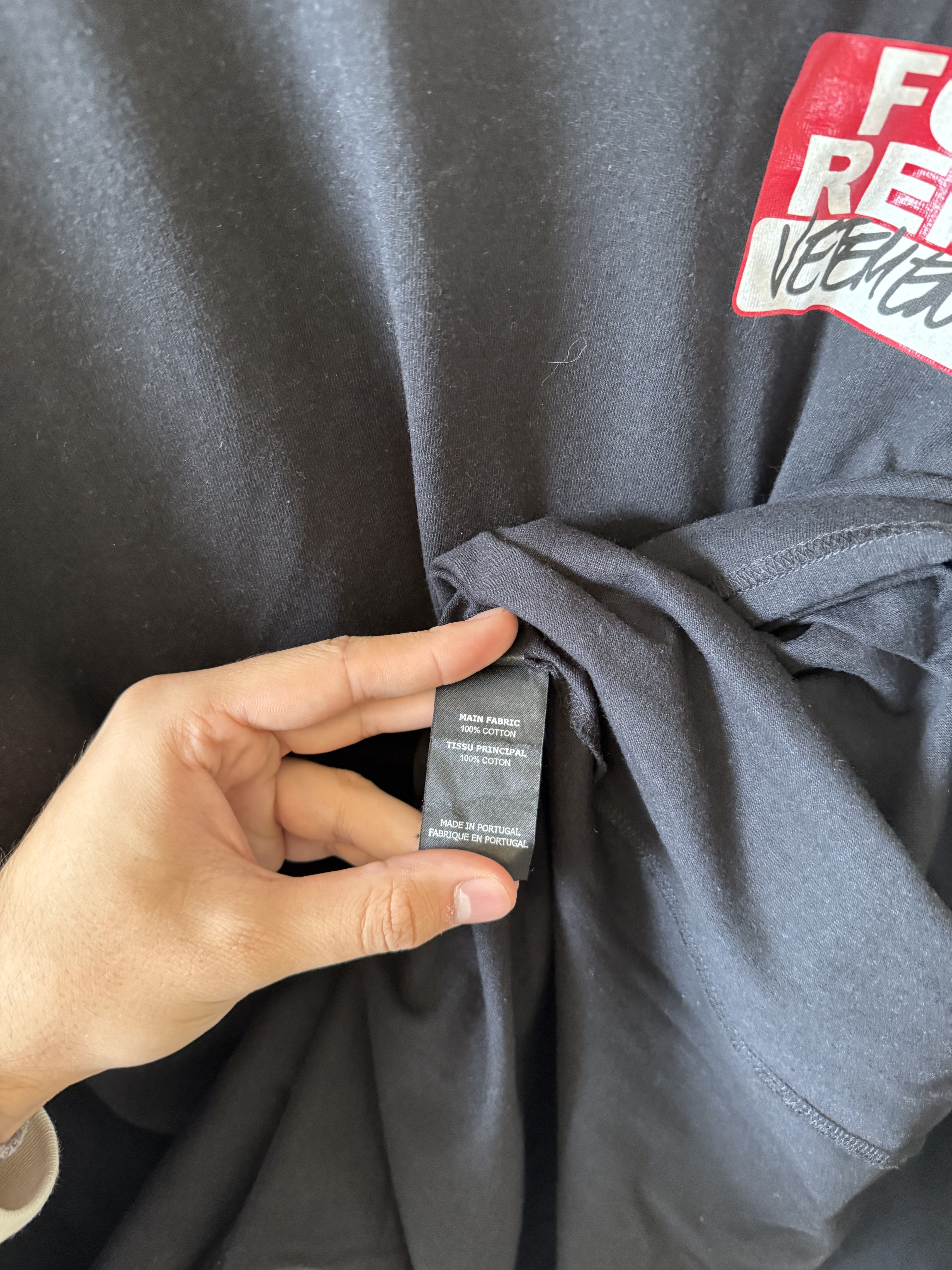 Vetements oversized for rent t shirt