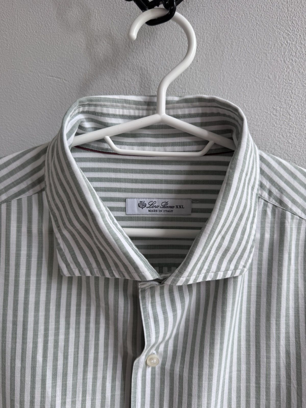 Loro Piana Loro Piana Striped Cotton Button Up Shirt Long Sleeve Green Size US XXL / EU 58 / 5 - 4 Thumbnail