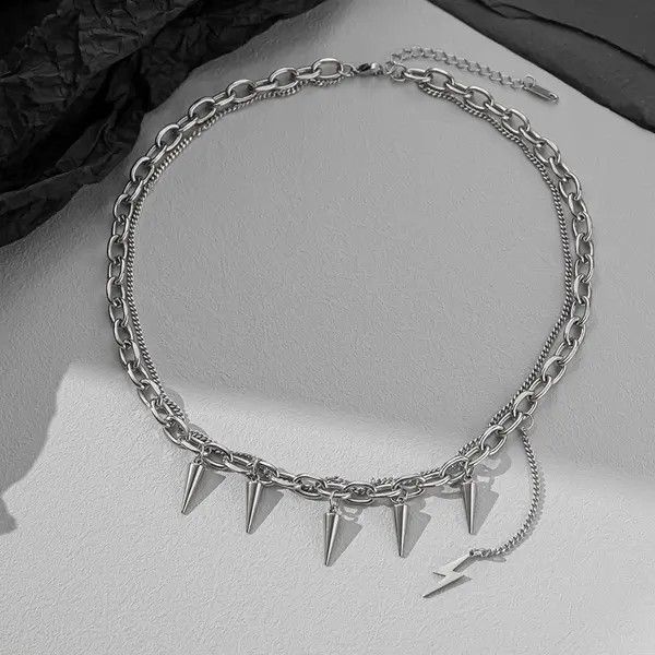 Jewelry Spike Chain Link Necklace Size ONE SIZE - 3 Thumbnail
