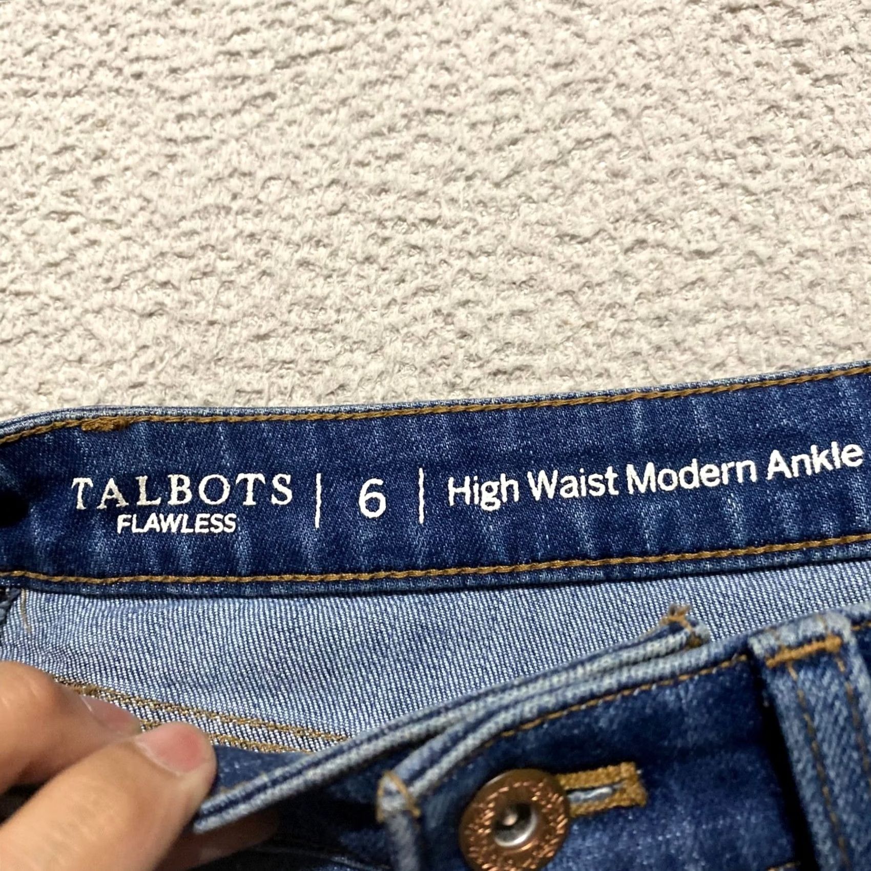 Talbots Talbots Jeans Blue Medium Wash High Waist Ankle Denim 26 Inseam 5-Pocket Regular Women Size 28" / US 6 / IT 42 - 3 Thumbnail