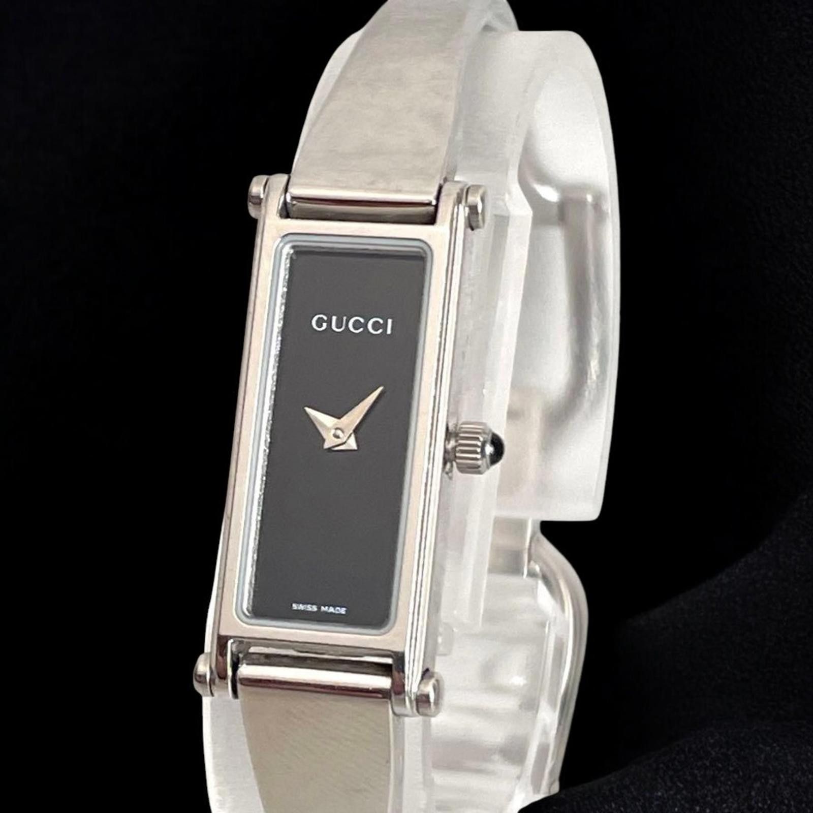 Gucci Gucci - Stainless Steel Rectangular Women's Wristwatch Size ONE SIZE - 1 Thumbnail