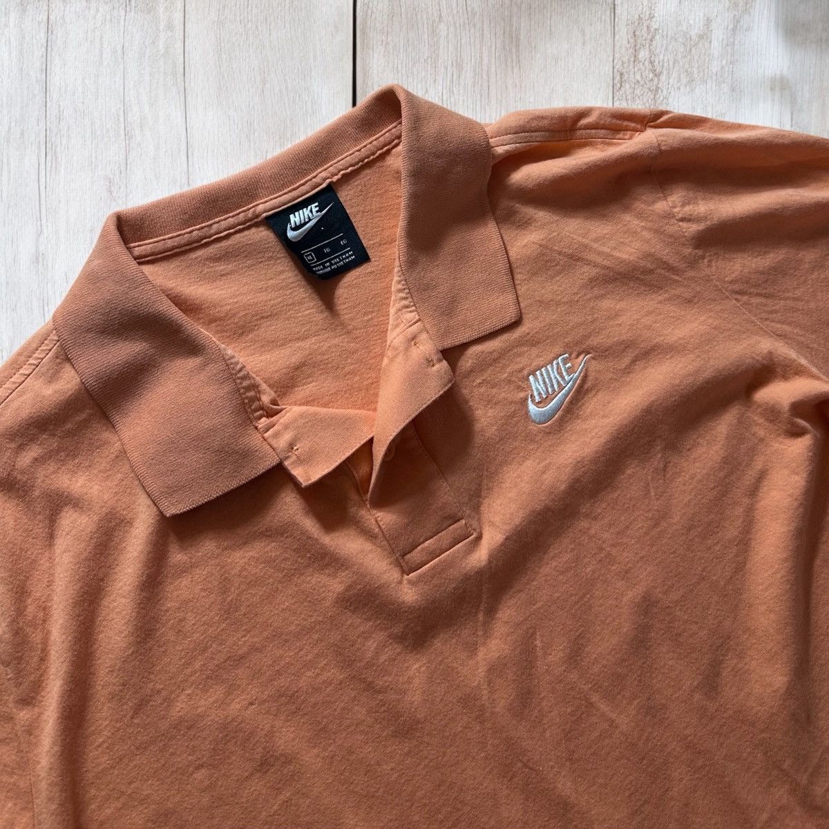 Nike × Vintage Vintage Nike Shirt Men’s XL Peach Short Sleeve Preppy Size US XL / EU 56 / 4 - 2 Thumbnail