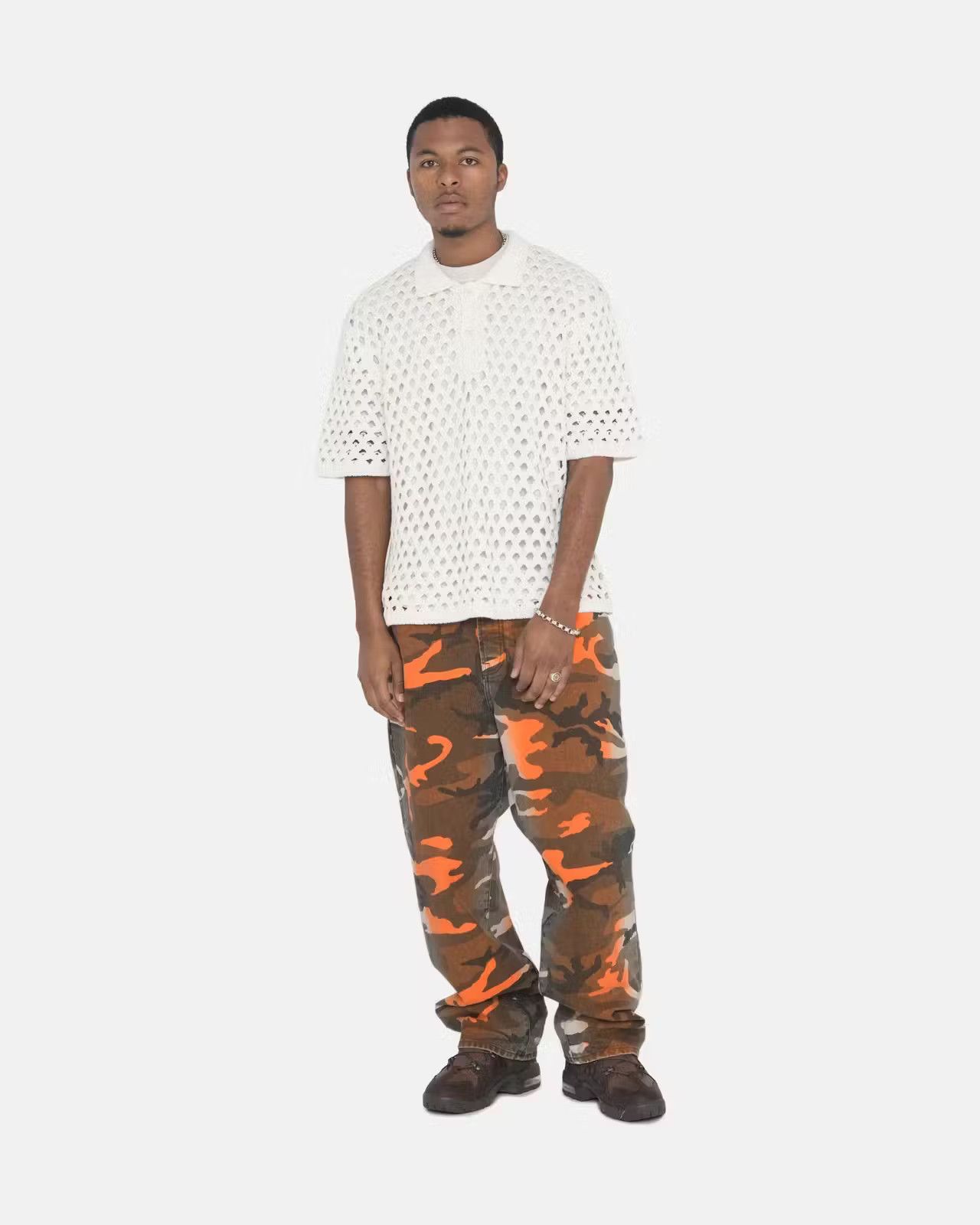 Stussy Spray Dye Big Ol' Jeans 'Orange Camo' Size US 28 / EU 44 - 2 Thumbnail