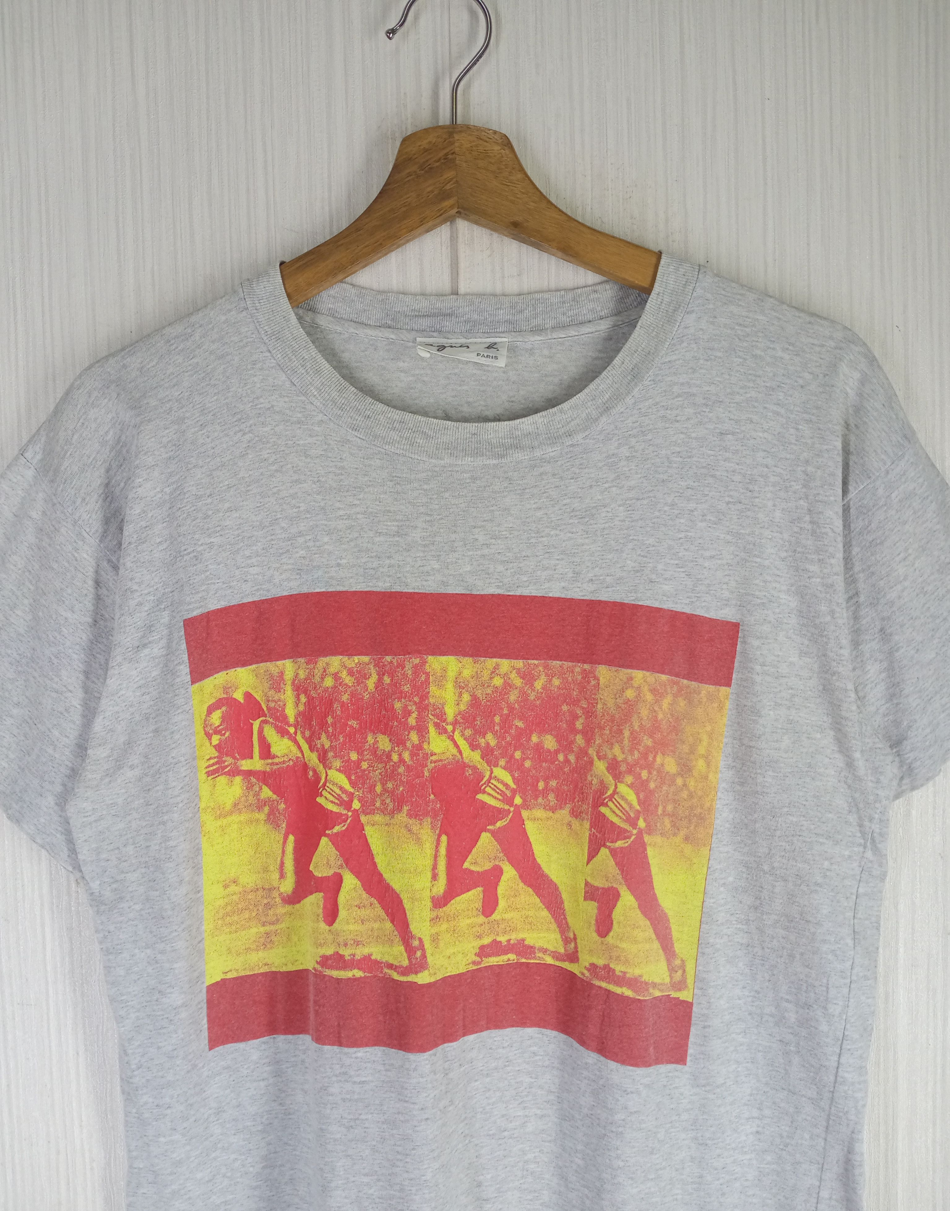 agnes b. Rare Vintage 1996 Agnes B. Rafael Gray Tshirt Size US M / EU 48-50 / 2 - 1 Thumbnail