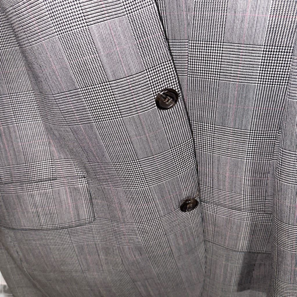 Brooks Brothers 60s Brooks Brothers Black & Gray Prince of Whales Check Spor Size 42R - 6 Thumbnail