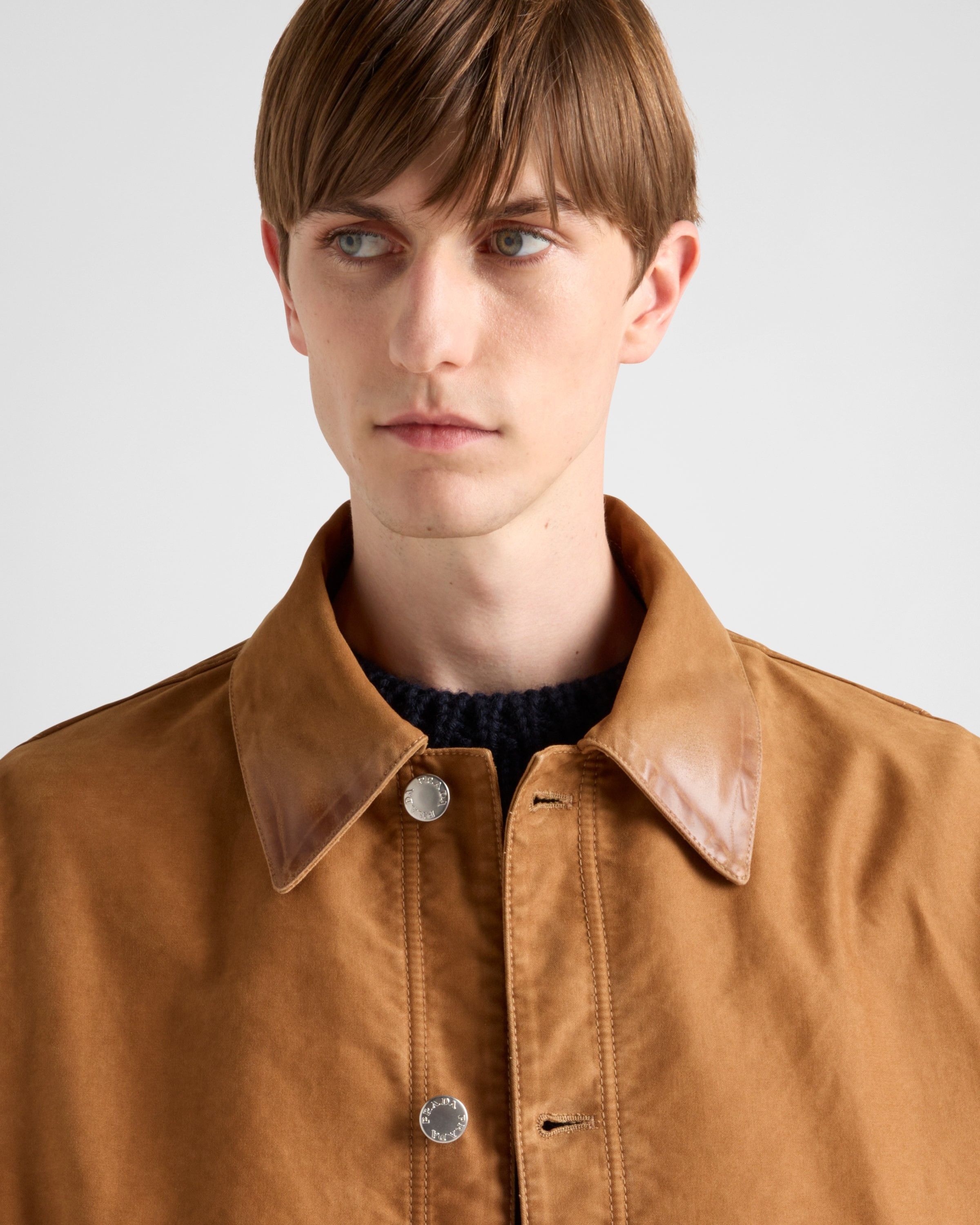 Prada o1la1rc1a0925 Moleskin Blouson Jacket in Brown Size US S / EU 44-46 / 1 - 4 Thumbnail