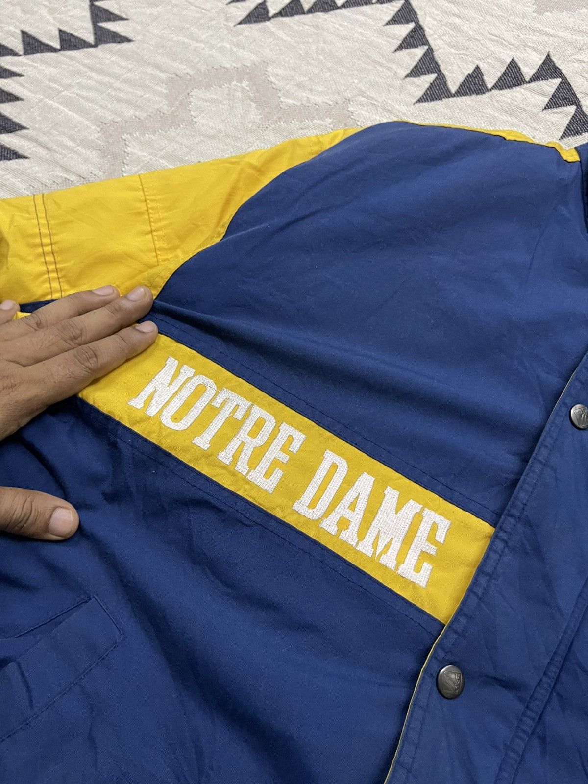 Logo 7 VINTAGE 90s LOGO 7 NOTRE DAME FIGHTING IRISH NFL JACKET Size US L / EU 52-54 / 3 - 6 Thumbnail