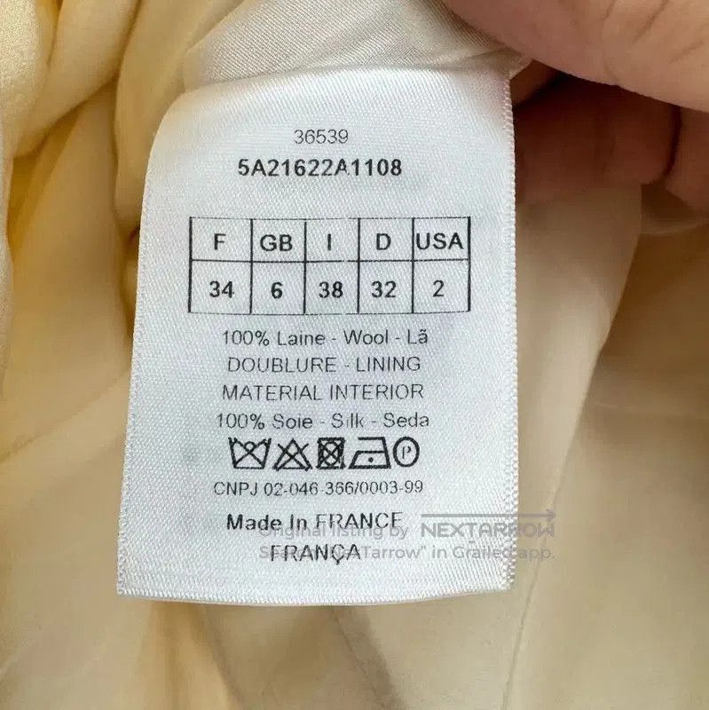 Dior Dior Cream Wool Logo Short Sleeve Dress . Size XS / US 0-2 / IT 36-38 - 6 Thumbnail