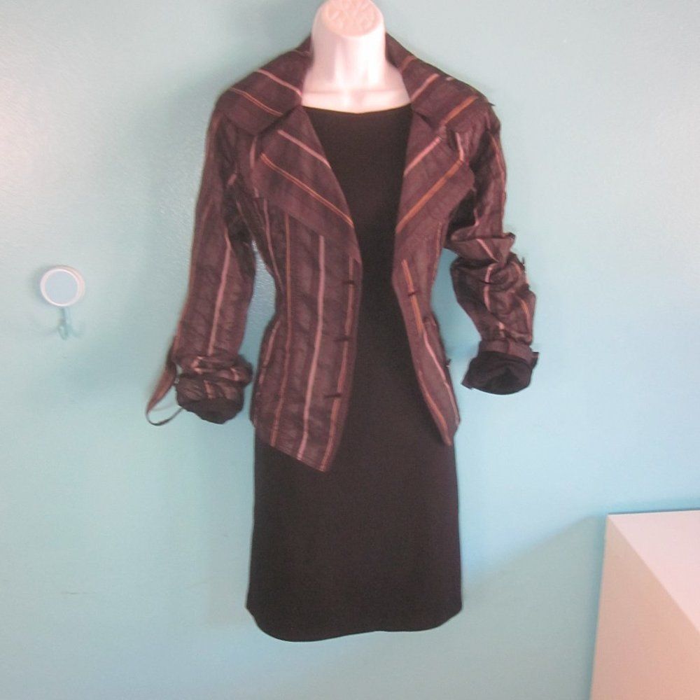 Nina Ricci TeriJon "Jon" Purple Metallic Striped Jacket Size M Size S / US 4 / IT 40 - 2 Thumbnail