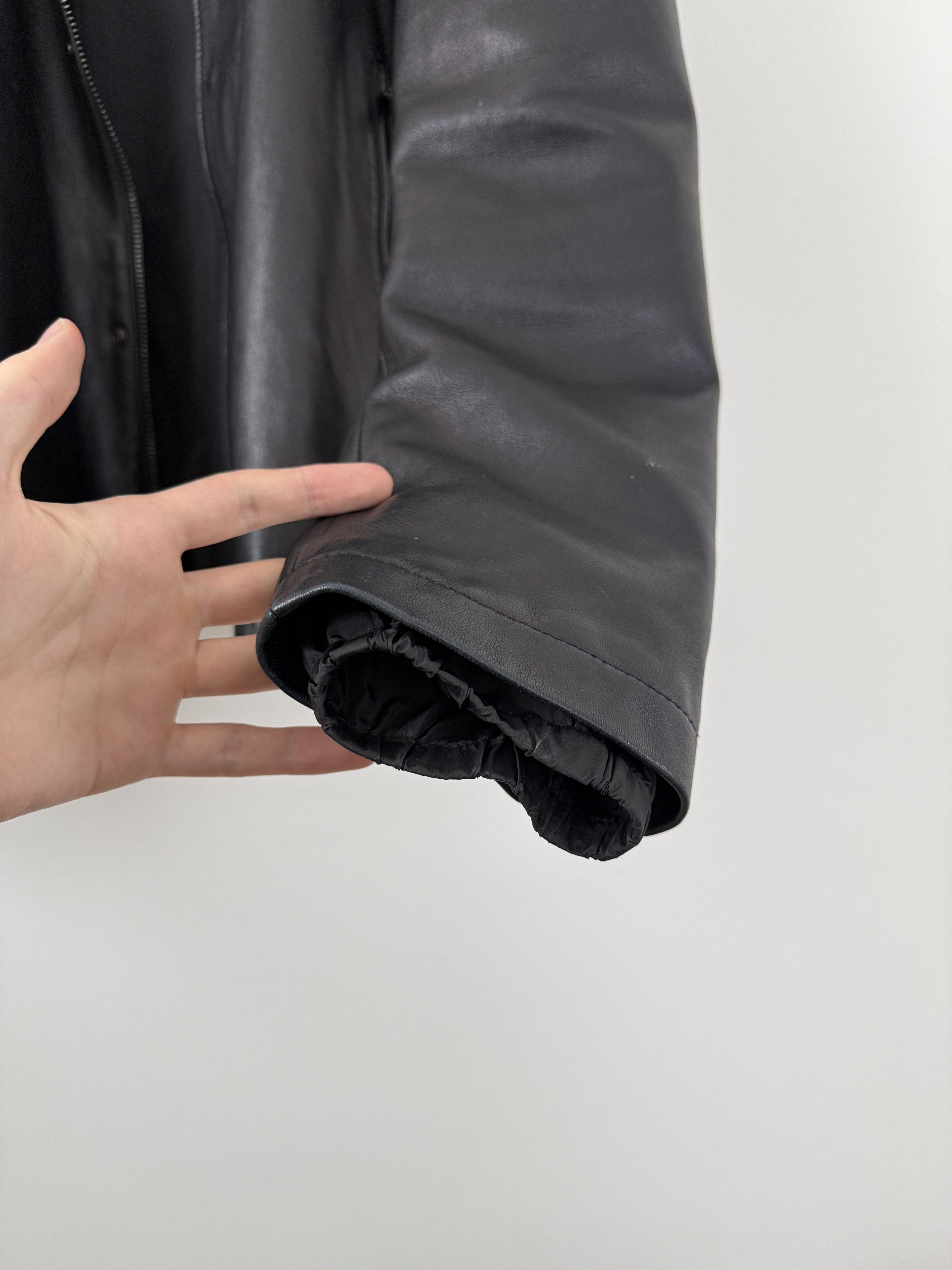 Prada 2000s Leather Moto Jacket Size US L / EU 52-54 / 3 - 16 Thumbnail