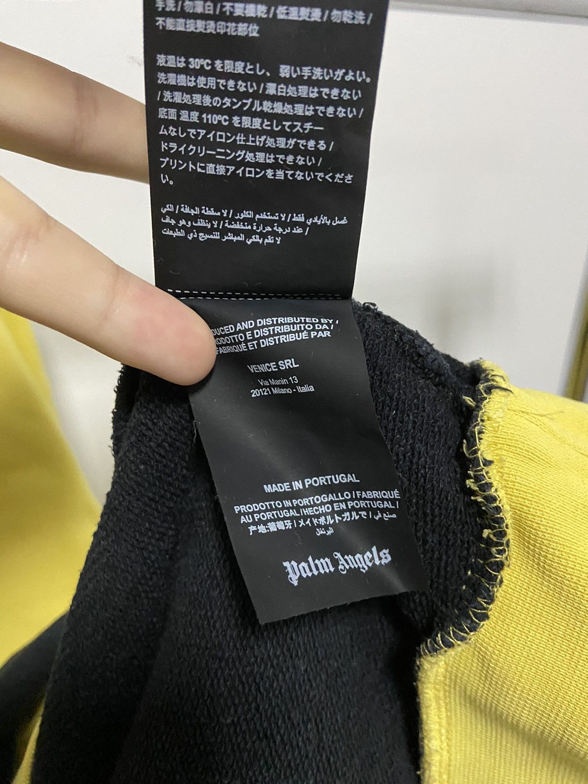 Palm Angels × Vintage Palm angels hoodie big logo yellow vintage Size US L / EU 52-54 / 3 - 9 Thumbnail