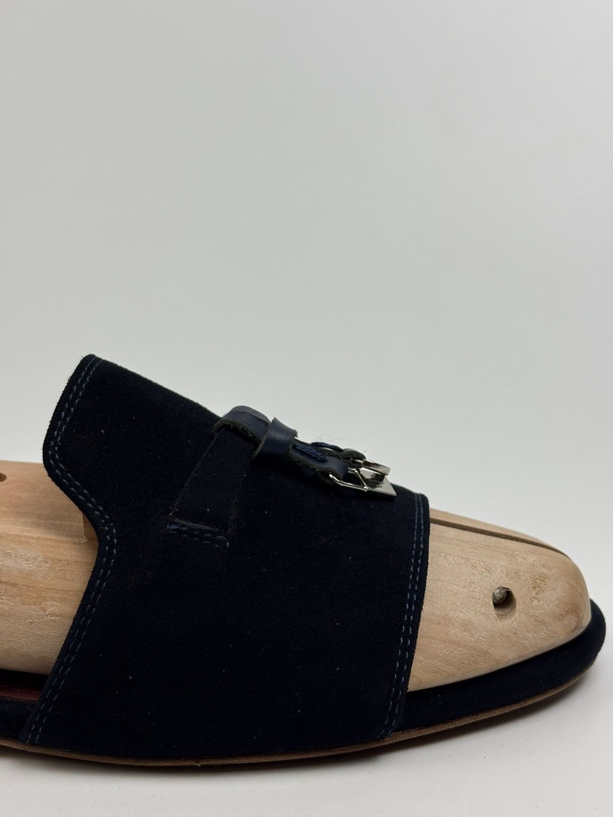 Loro Piana Loro Piana Summer Charm Suede Slides Size US 7 / IT 37 - 8 Thumbnail