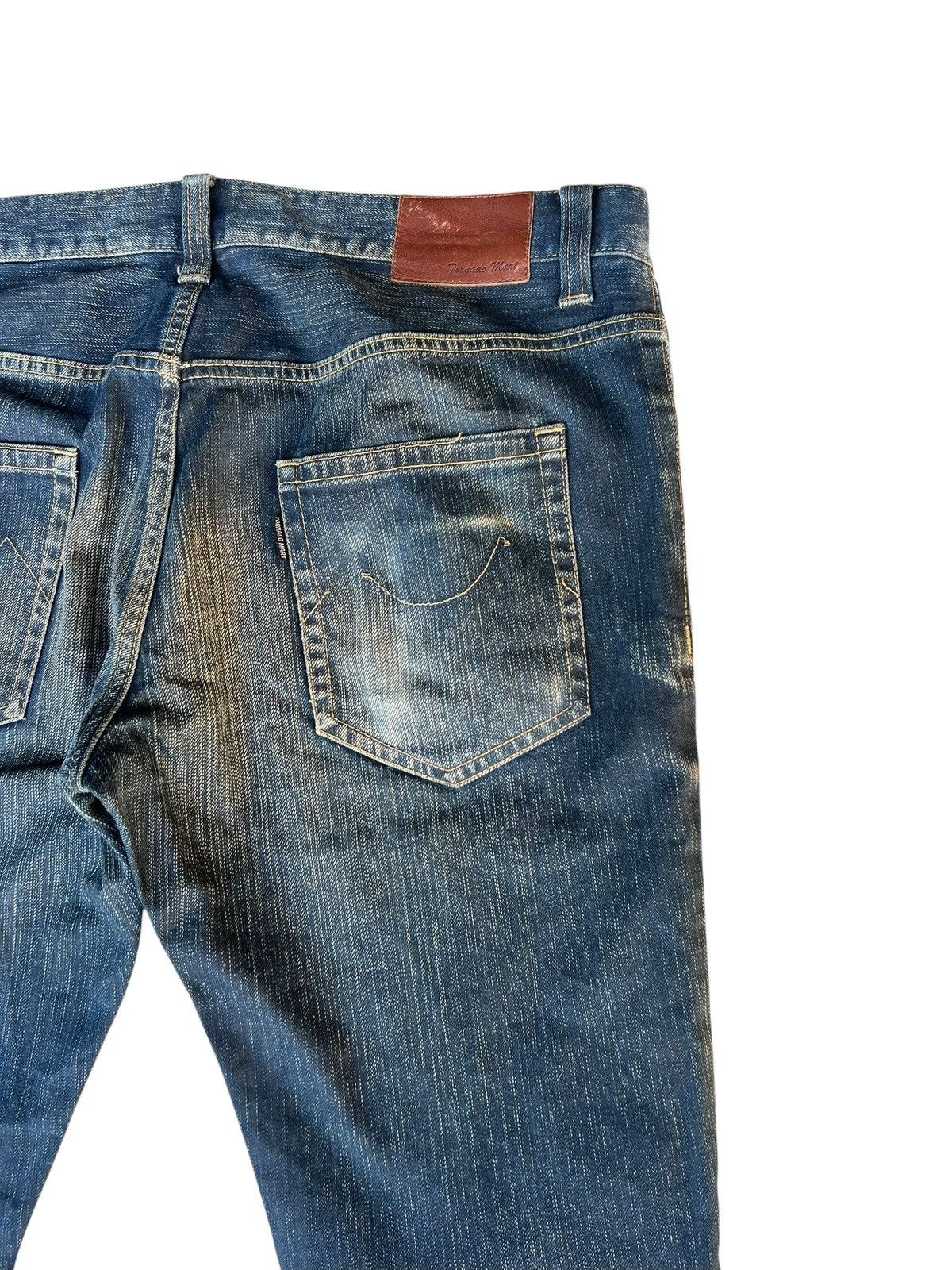 Tornado Mart Trashed Tornado Mart Distress Dirty Mud Denim Flare Jeans Size US 33 - 19 Thumbnail