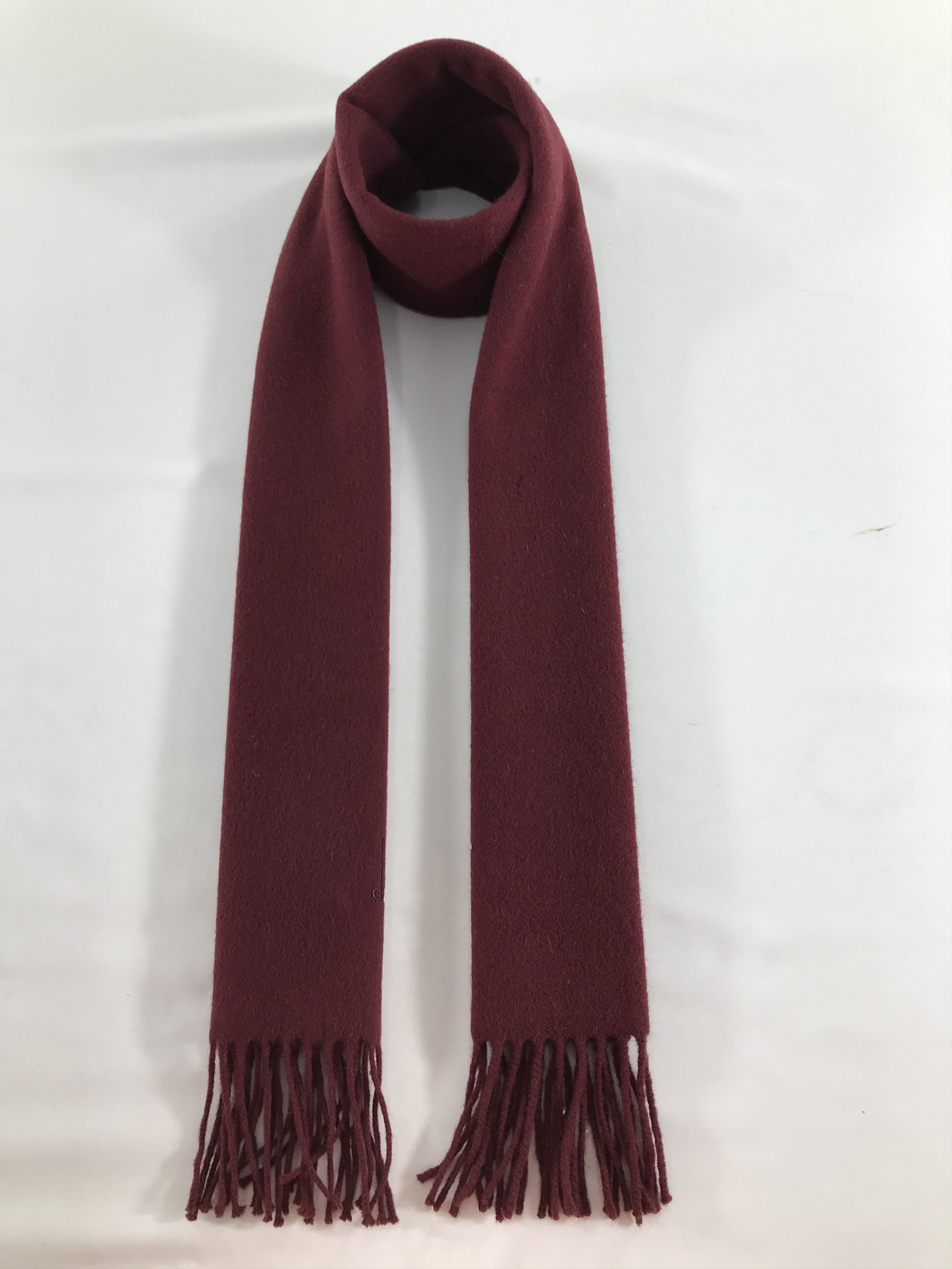 Alfred Dunhill Dunhill Burgundy Wool Scarf Muffler V220 Size ONE SIZE - 1 Thumbnail