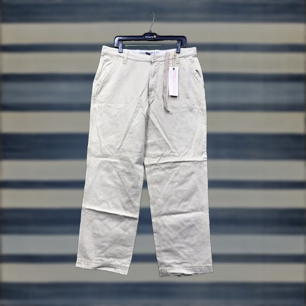 Vintage VINTAGE Aeropostale Chino Pants Mens 36x32 Tan Khaki NWT Cargo Pocket Straight Casual Beige Cotton Regular Pants Mens Size US 36 / EU 52 - 1 Thumbnail