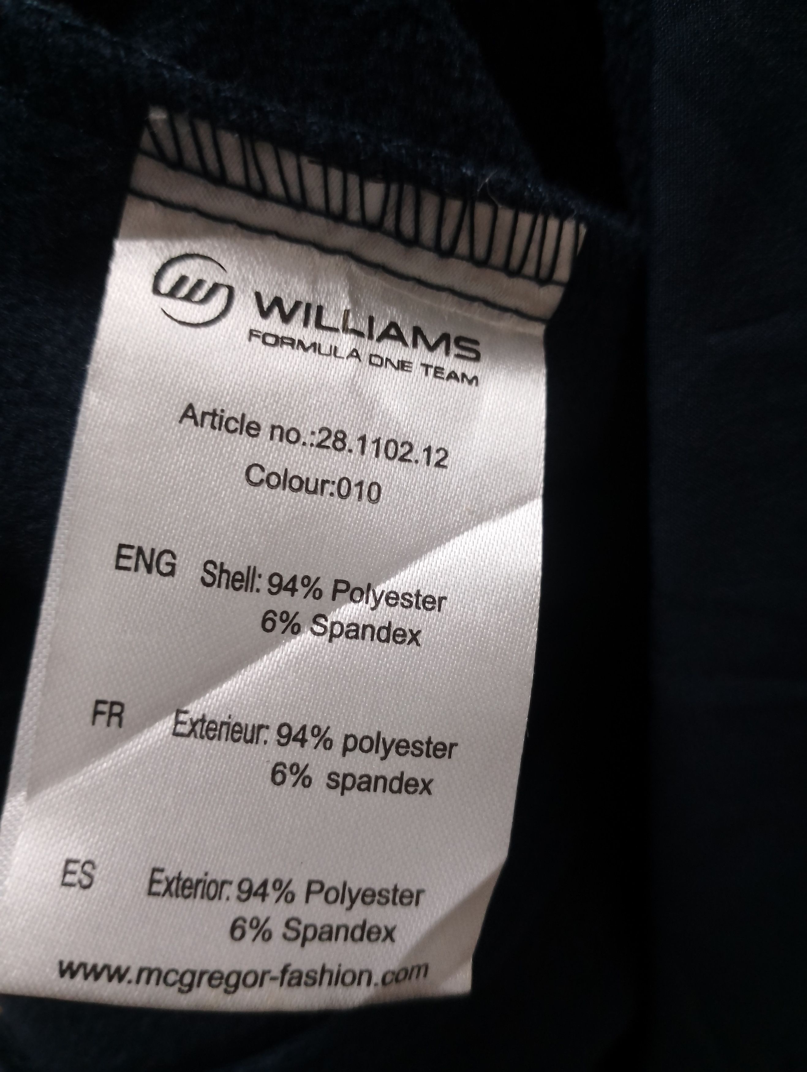 Formula 1 WILLIAMS F1 TEAM MCGREGOR FORMULA 1 VEST L SIZE Size US L / EU 52-54 / 3 - 2 Thumbnail