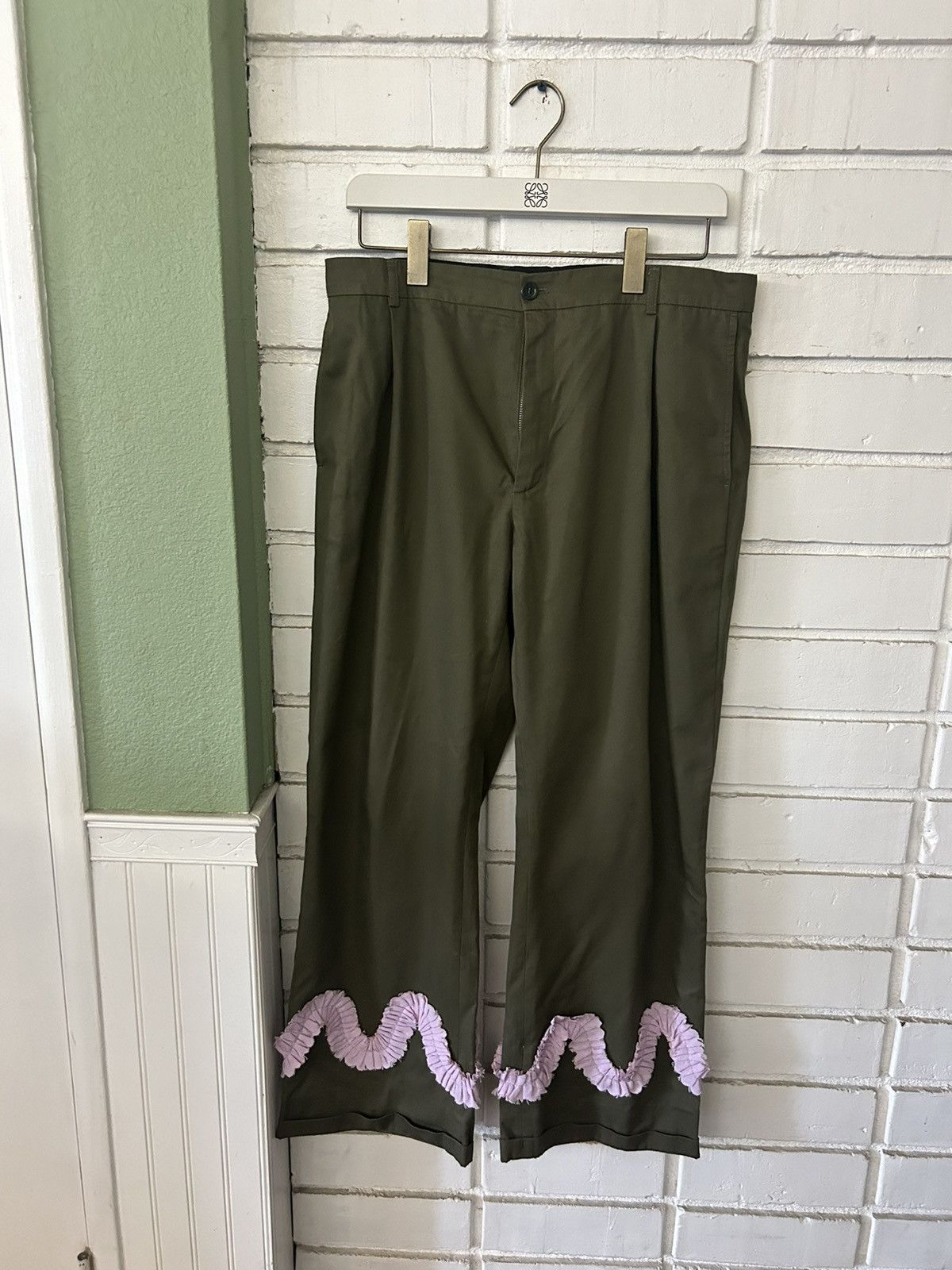 Sky High Farm Workwear Sky High Farm Workwear Worm Ruffle Trousers (sz L) Size US 34 / EU 50 - 1 Thumbnail
