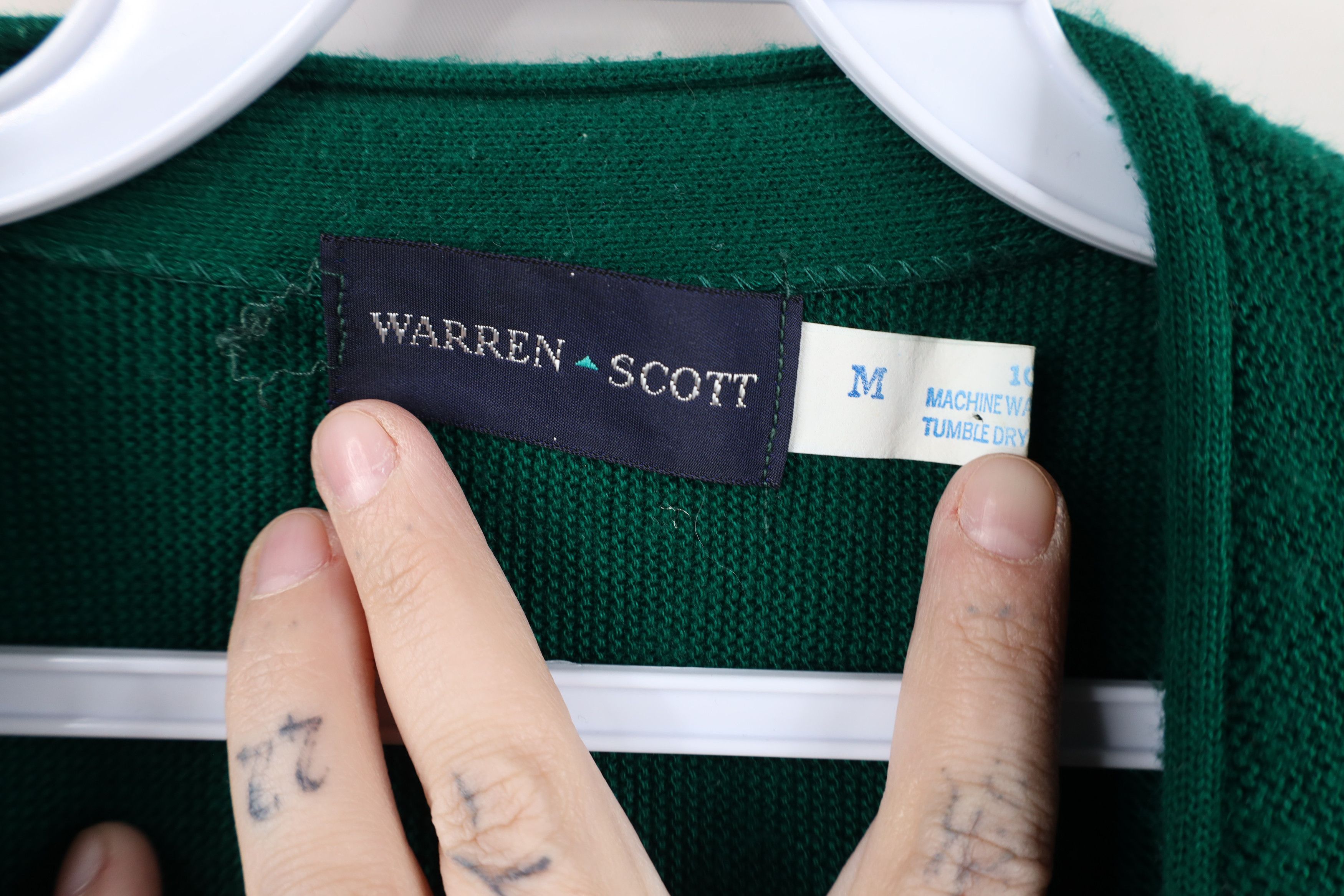 Vintage Vintage 70s Streetwear Cobain Cardigan Sweater Green USA Size US M / EU 48-50 / 2 - 7 Thumbnail
