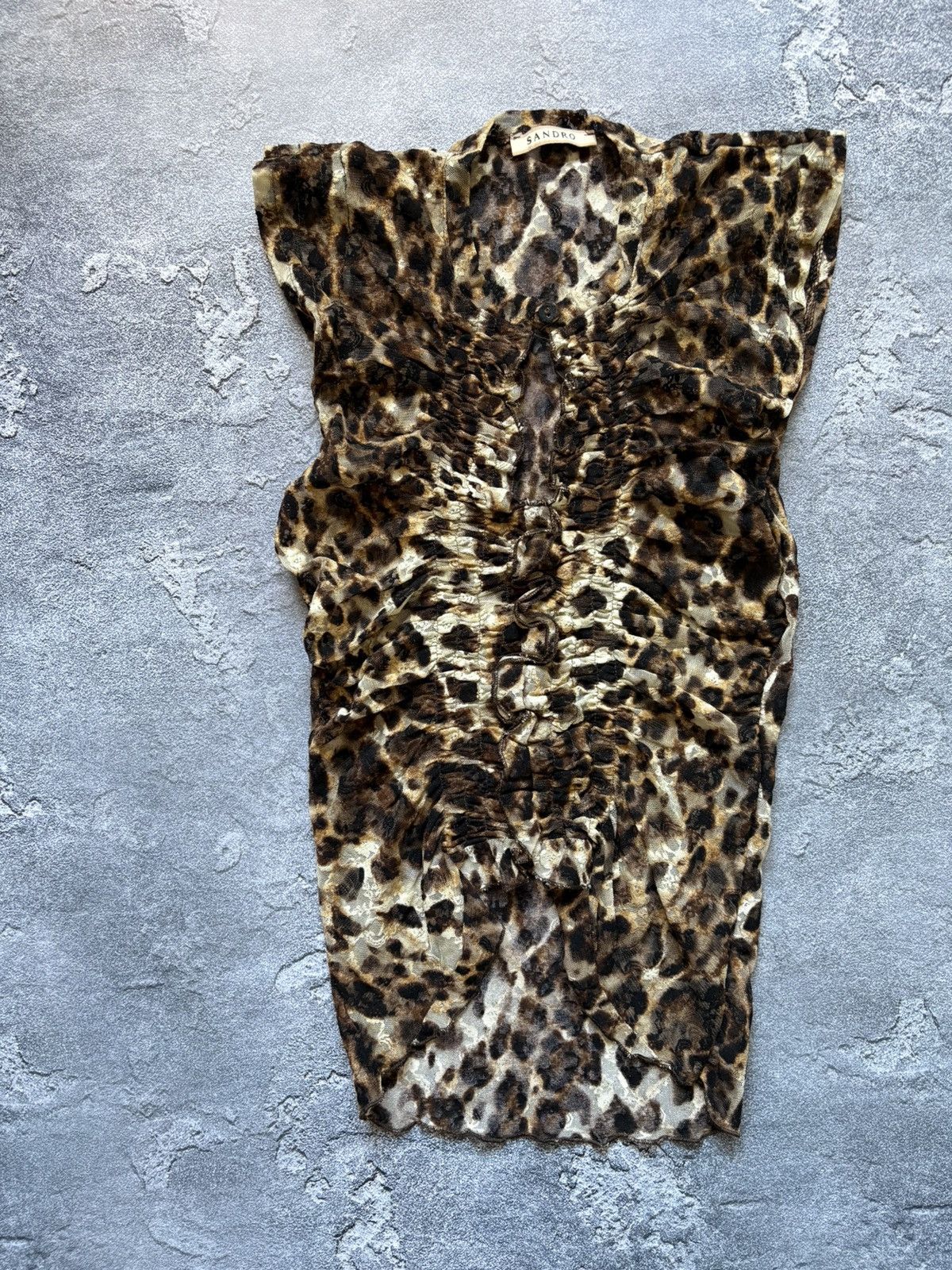 Roberto Cavalli Crazy Vintage Roberto Cavalli Style Sandro Leopard Mesh Top Size S / US 4 / IT 40 - 3 Thumbnail
